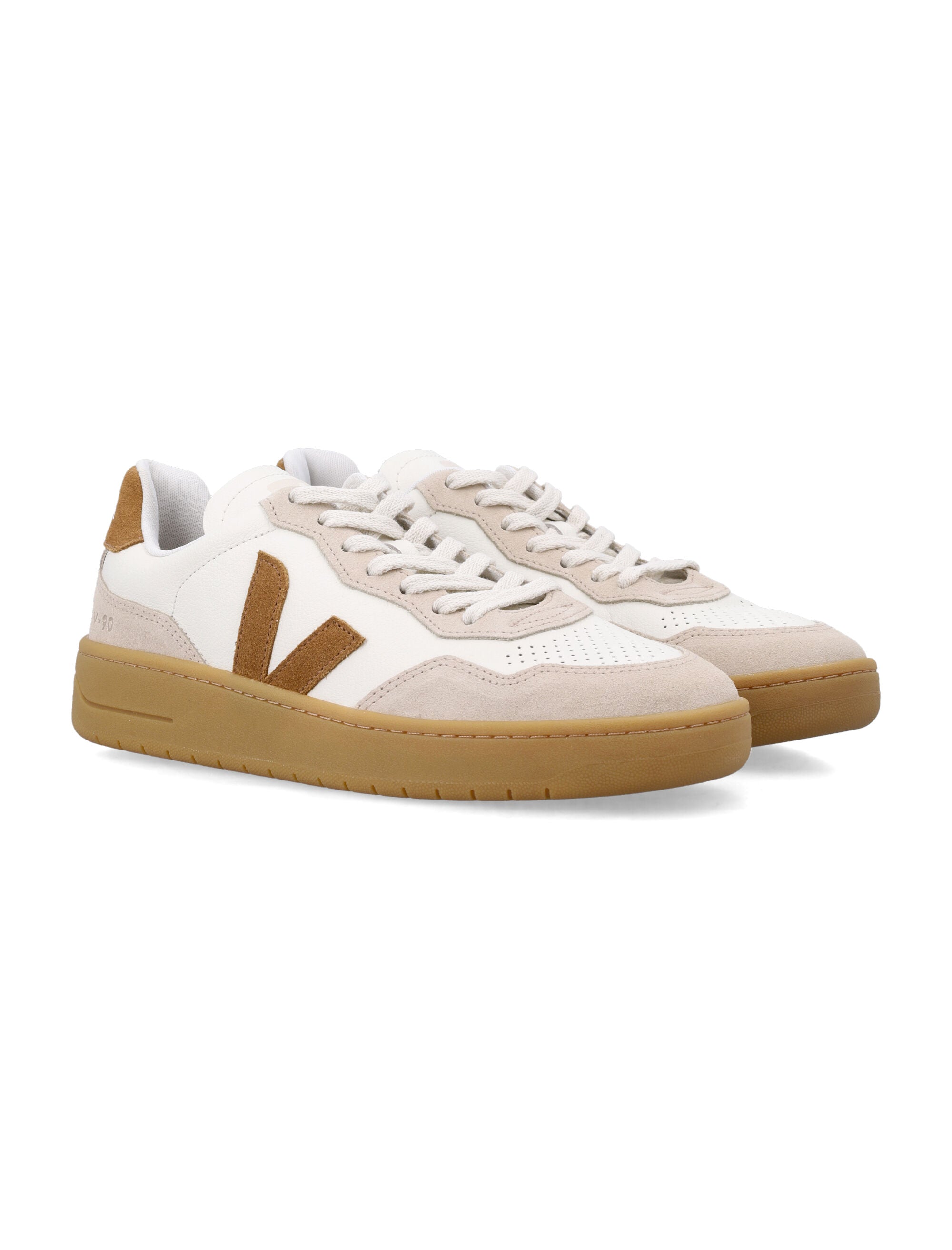 VEJA V-90 Retro-Inspired Leather Sneakers for Men