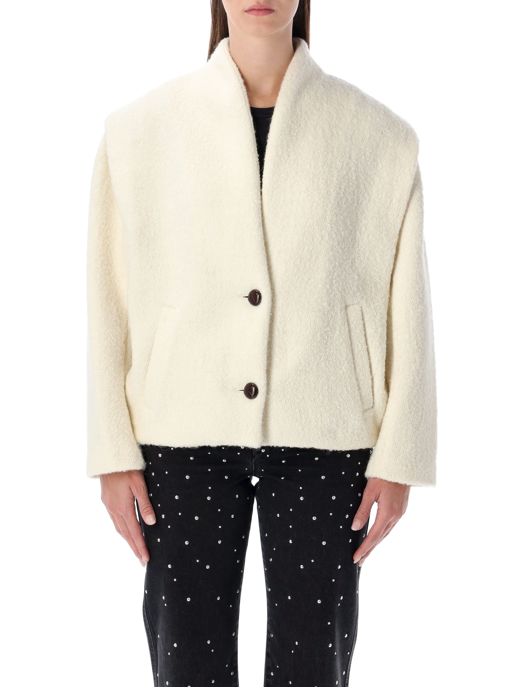 ISABEL MARANT ETOILE Minimalist Short Wool Blend Jacket - Size 36