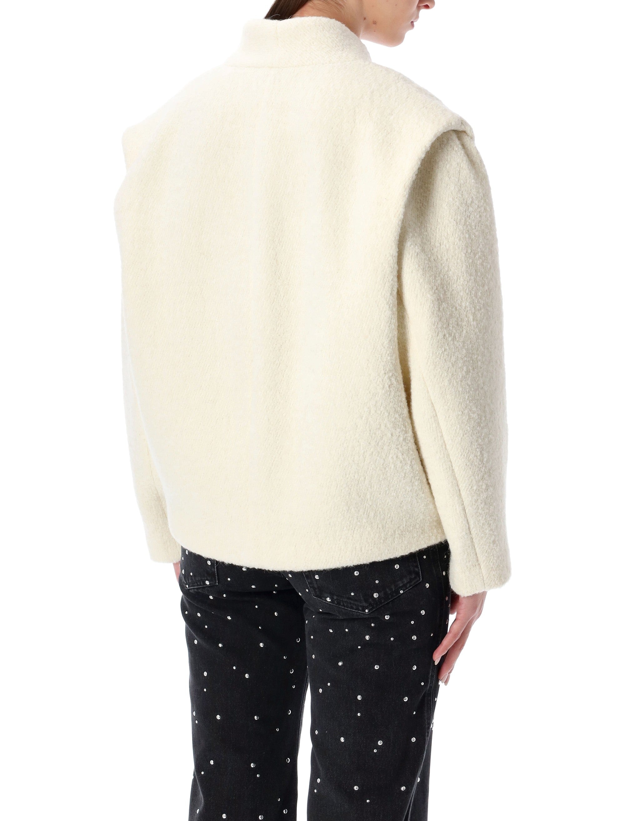 ISABEL MARANT ETOILE Minimalist Short Wool Blend Jacket - Size 36