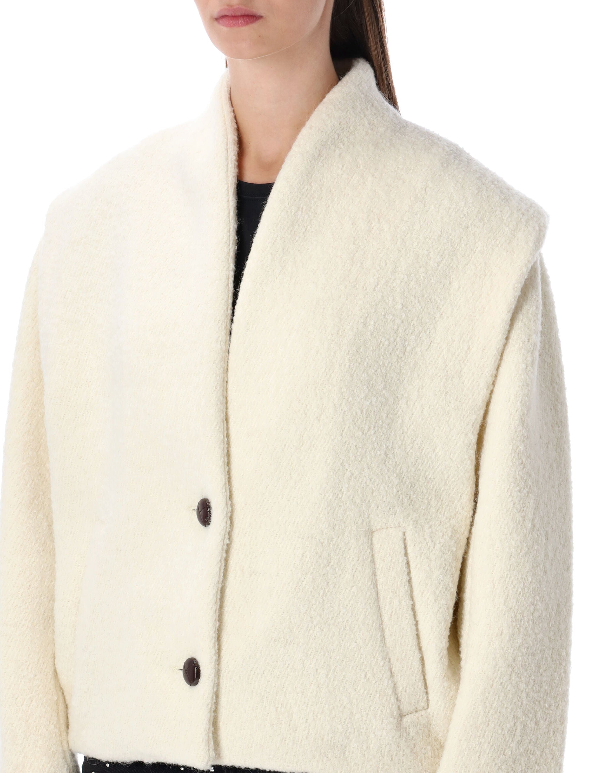 ISABEL MARANT ETOILE Minimalist Short Wool Blend Jacket - Size 36