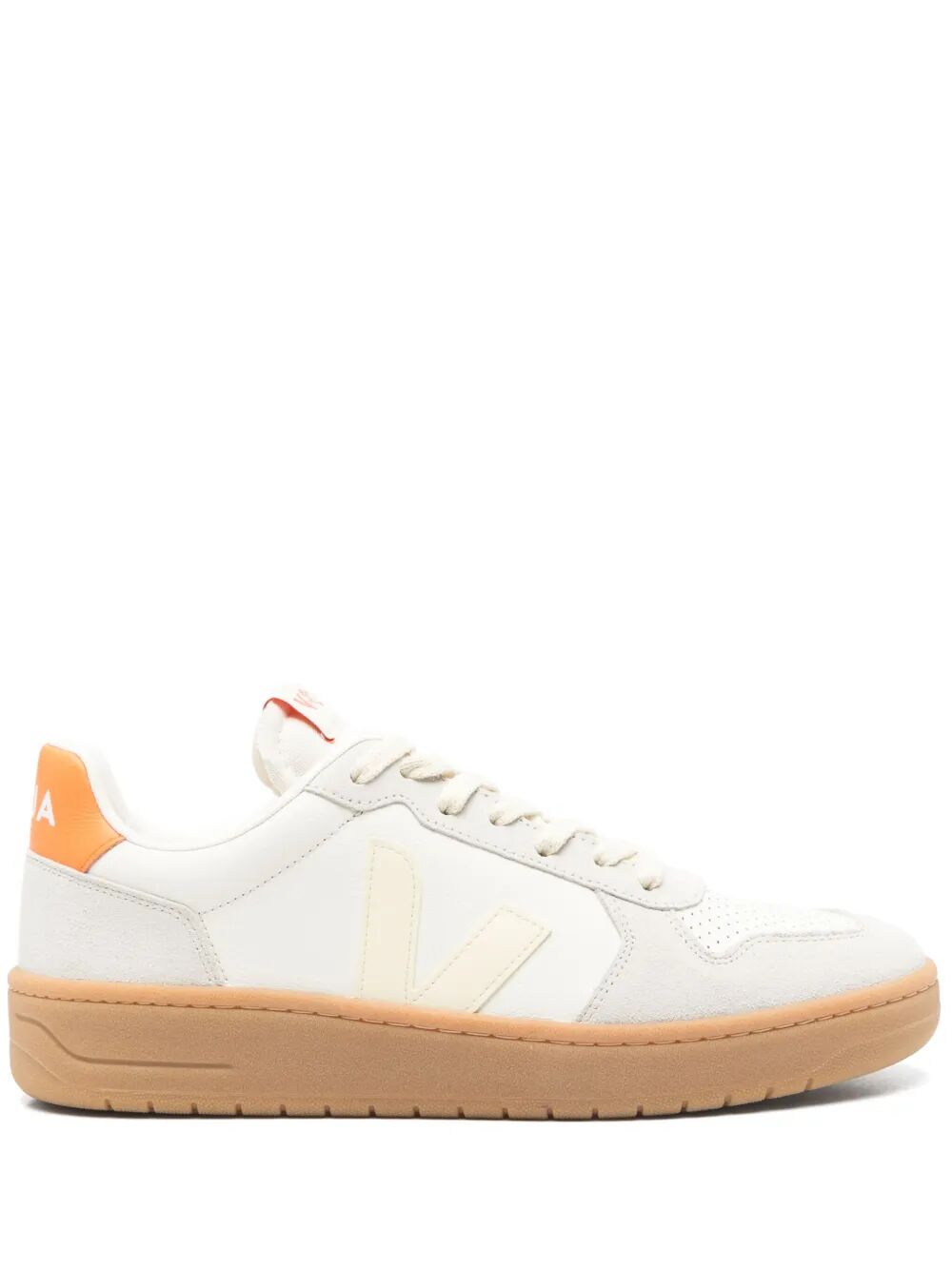 VEJA Unisex Grained Leather Pure Sneakers