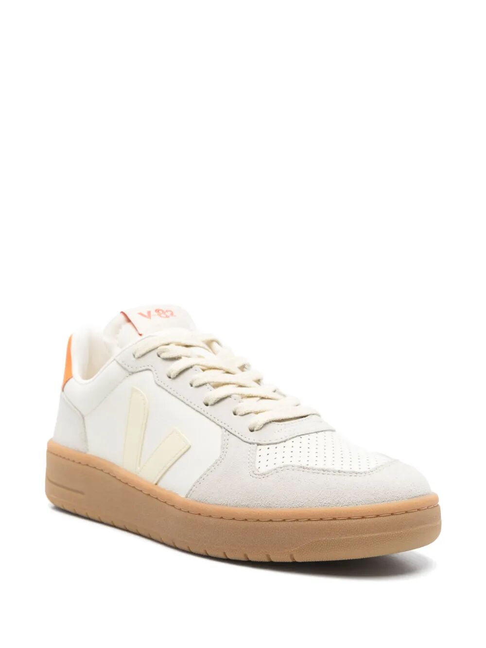 VEJA Unisex Grained Leather Pure Sneakers