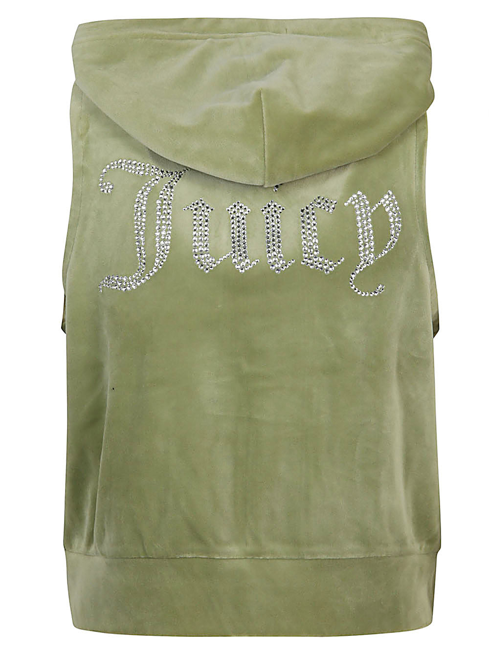 JUICY COUTURE Mini Logo Velour Gilet with Hood