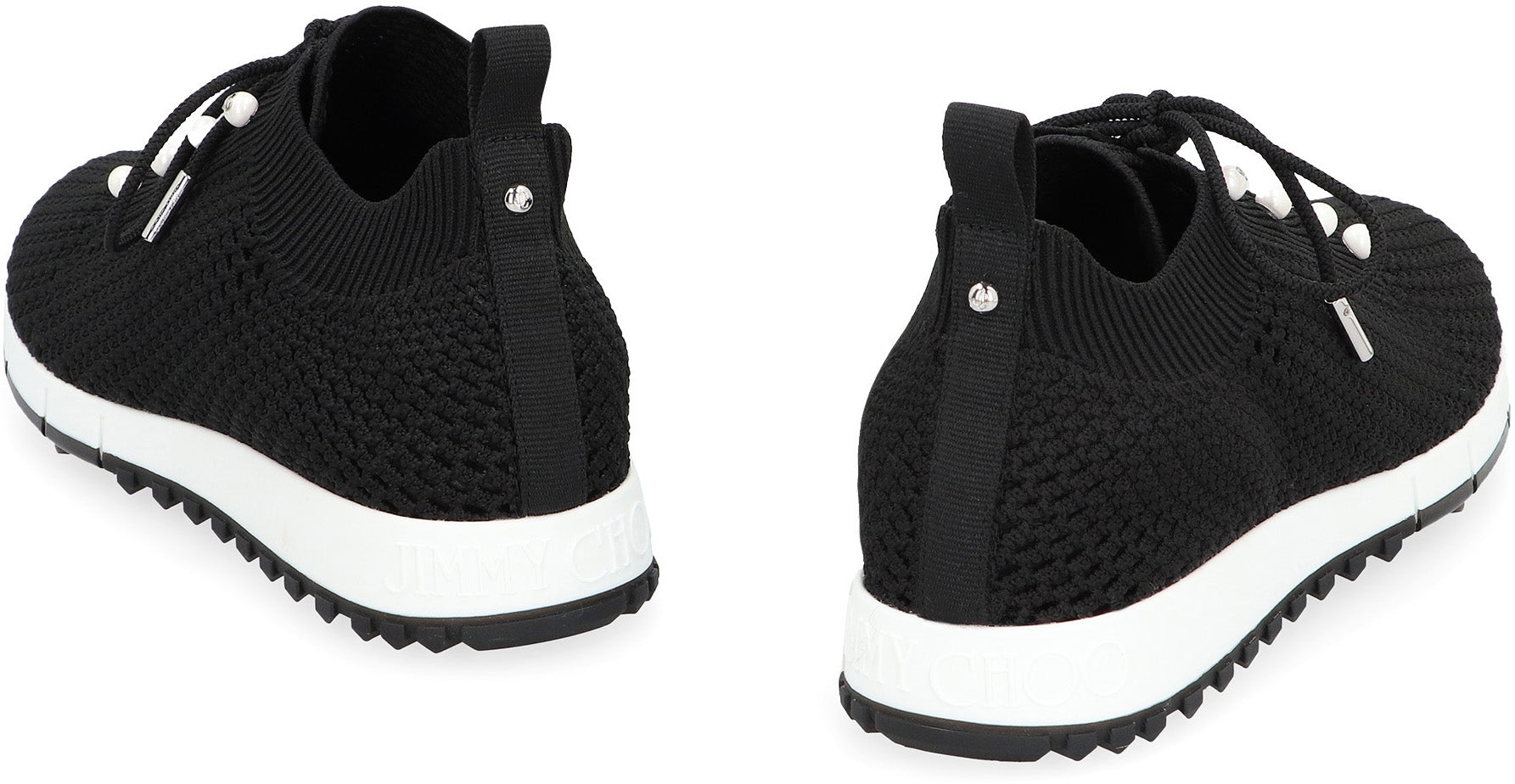 JIMMY CHOO Low-Top Sneaker with Pearl Accents
