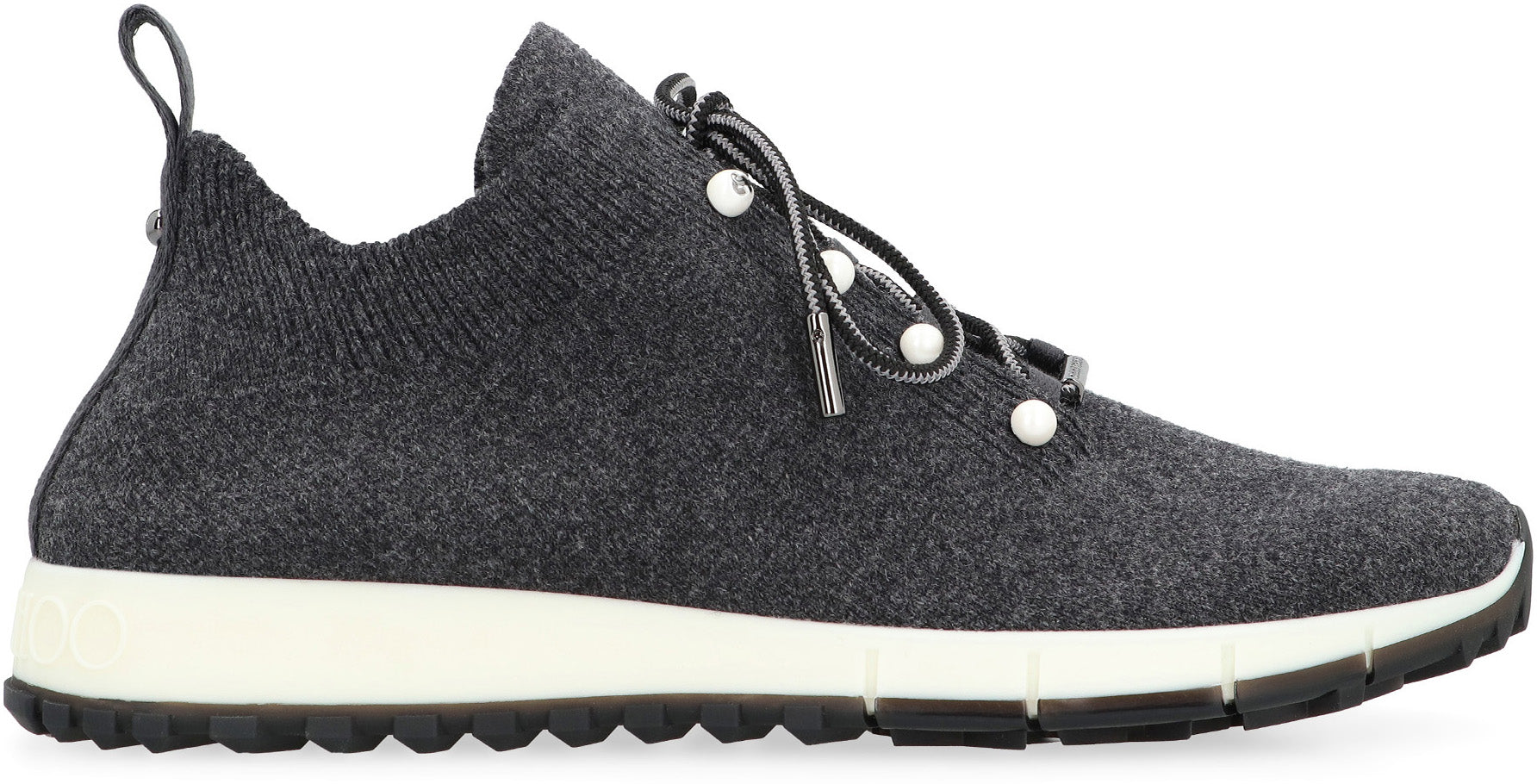 JIMMY CHOO Stylish Low-Top Sock-Style Sneakers