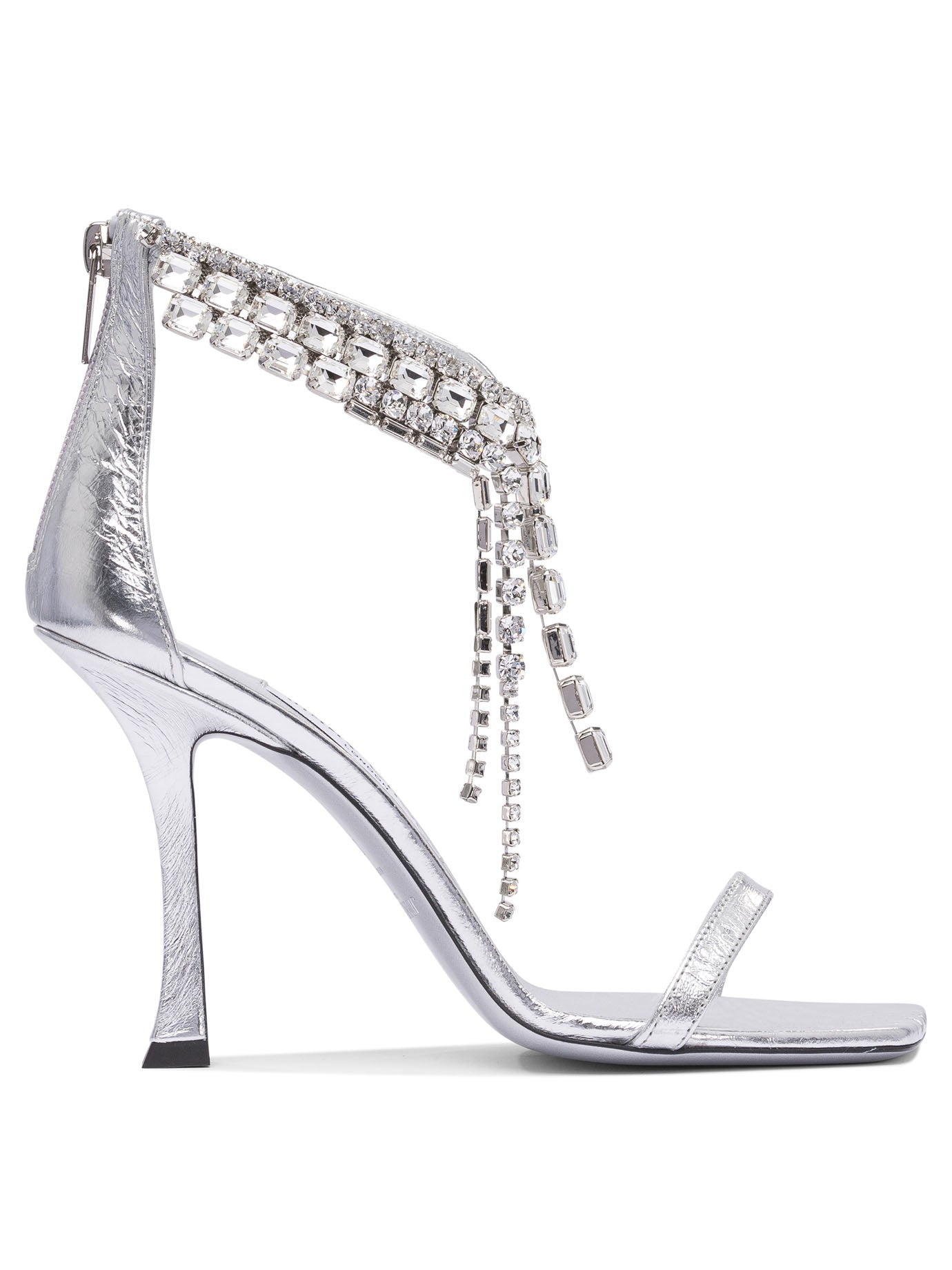 JIMMY CHOO Elegant 100 MM Leather Women’s Sandals