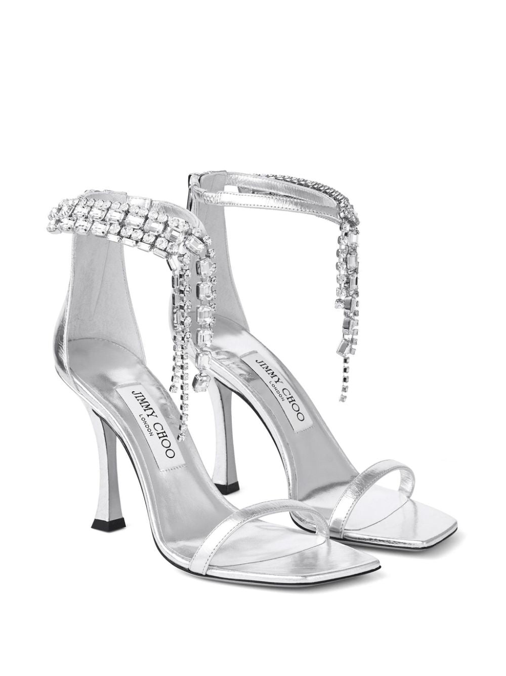 JIMMY CHOO Elegant 100 MM Leather Women’s Sandals