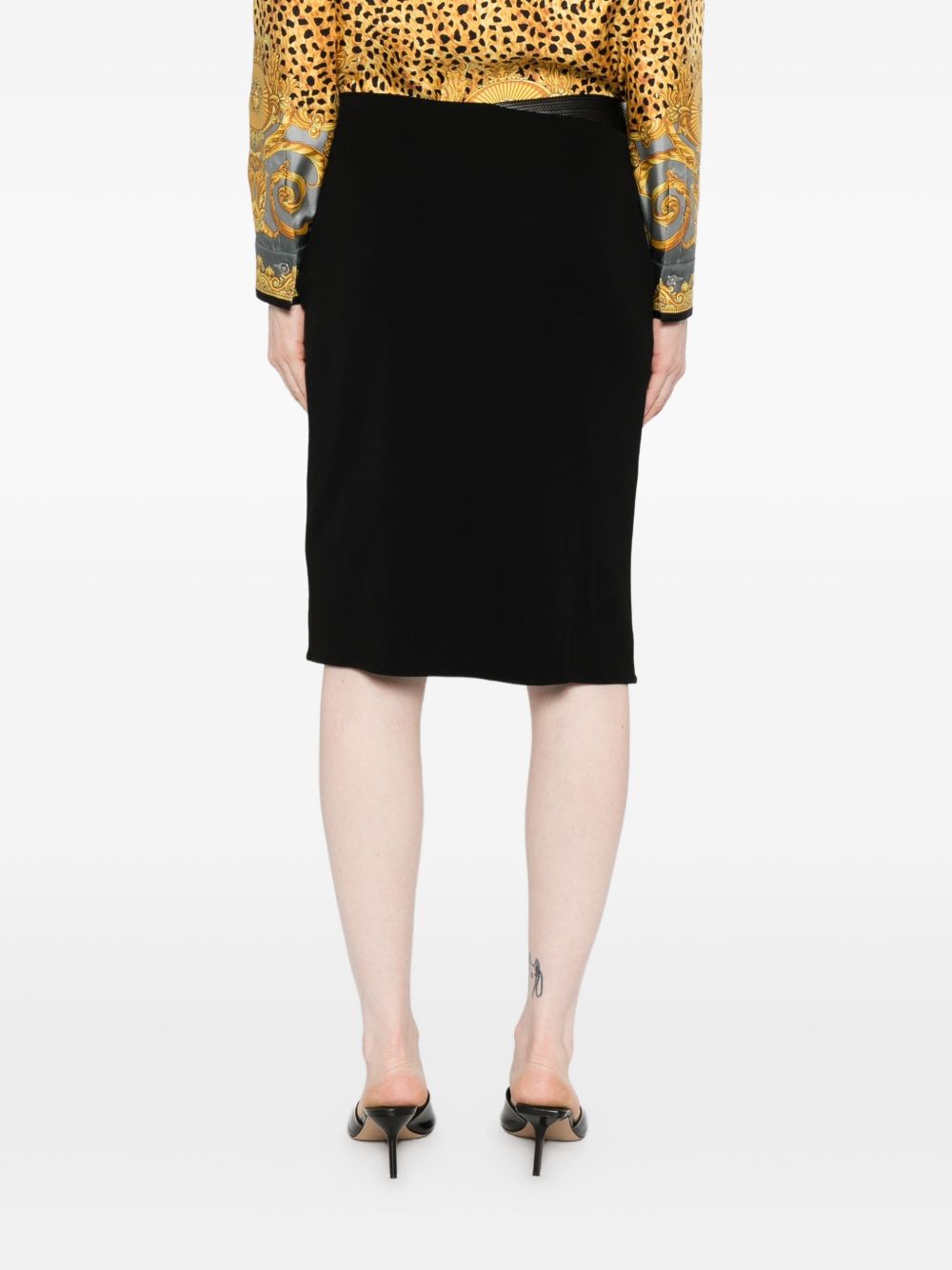 VERSACE Asymmetrical Draped Mini Skirt