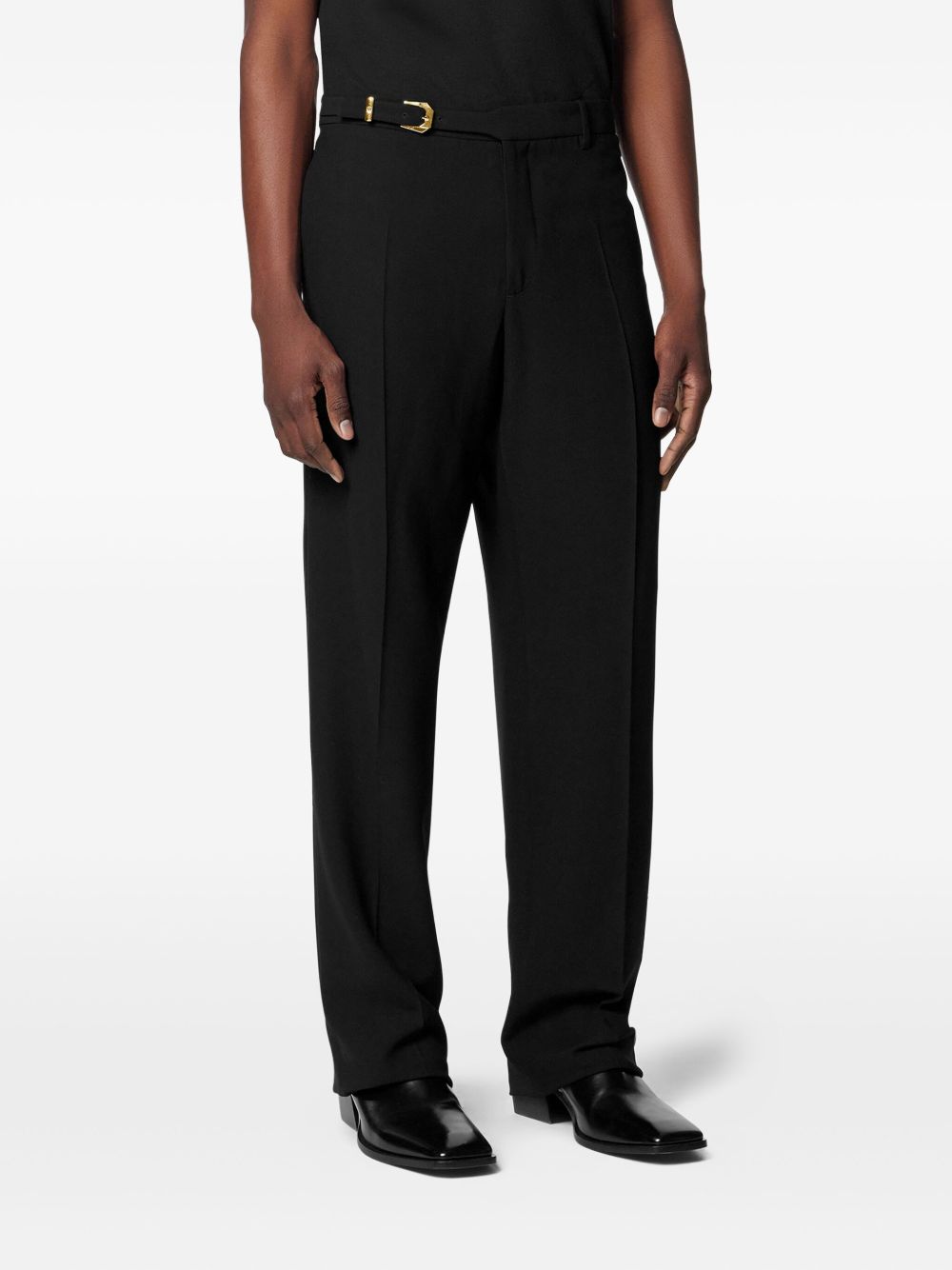 VERSACE Formal Black Trousers with Heritage Belt - Size 54