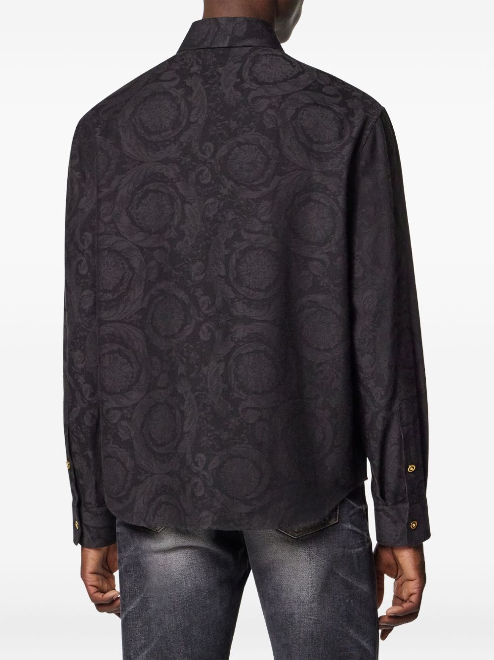 VERSACE Elegant Baroque Jacquard Shirt for Men - FW25