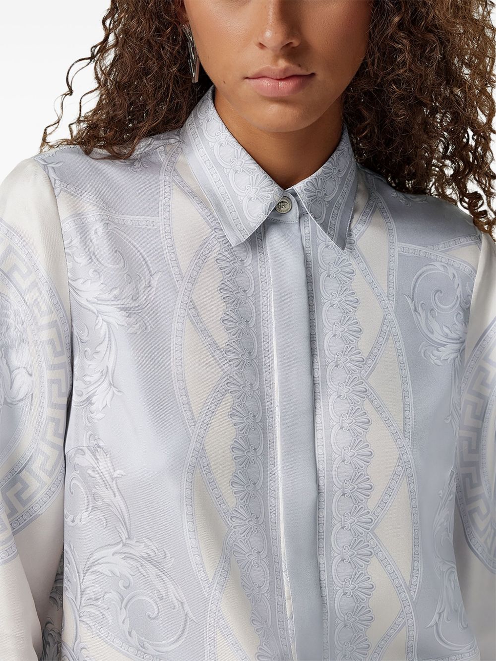 VERSACE Silk Twill Shirt - Size 40 IT