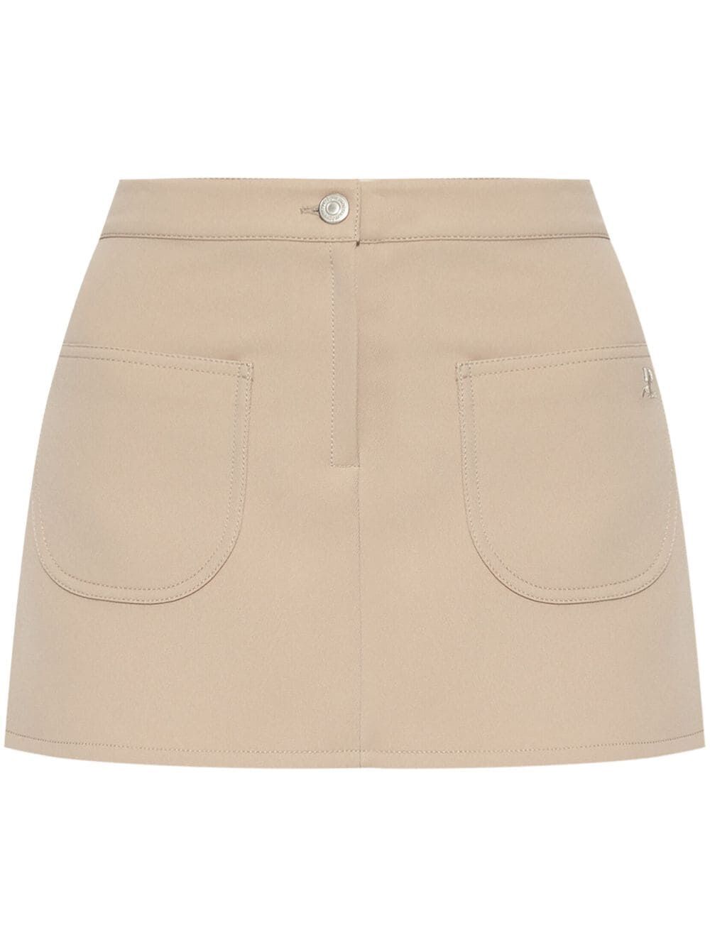 COURREGÈS Women's Mini Skirt with 2 Pockets