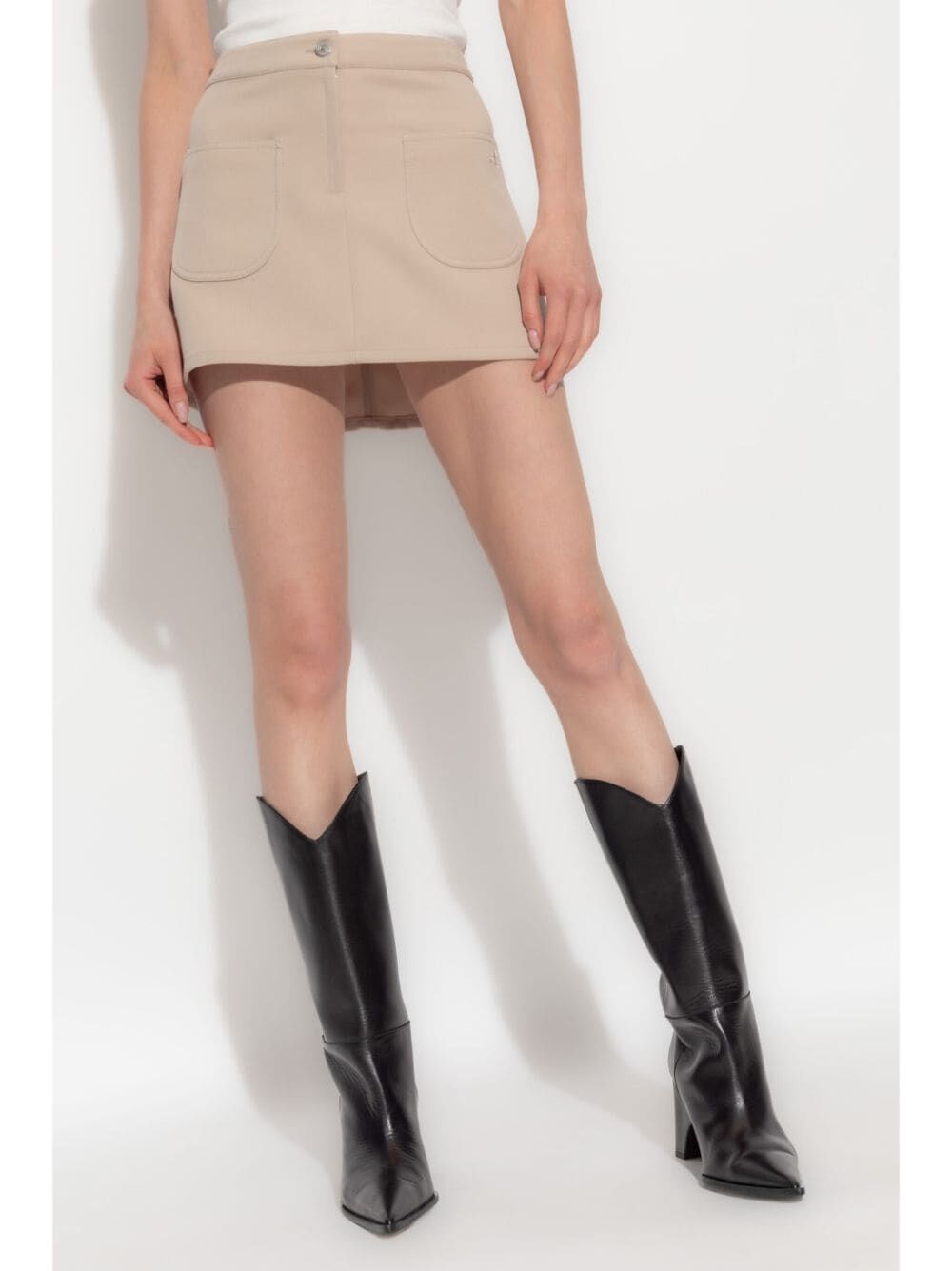 COURREGÈS Women's Mini Skirt with 2 Pockets