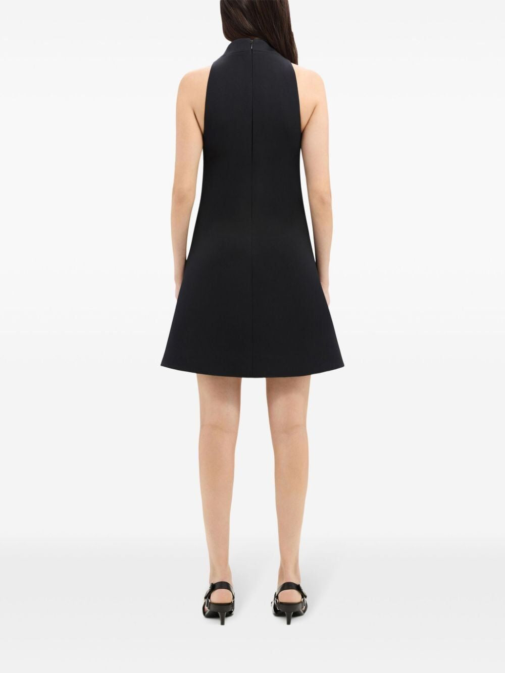 COURREGÈS A-Line Twill Dress with Dual Pockets