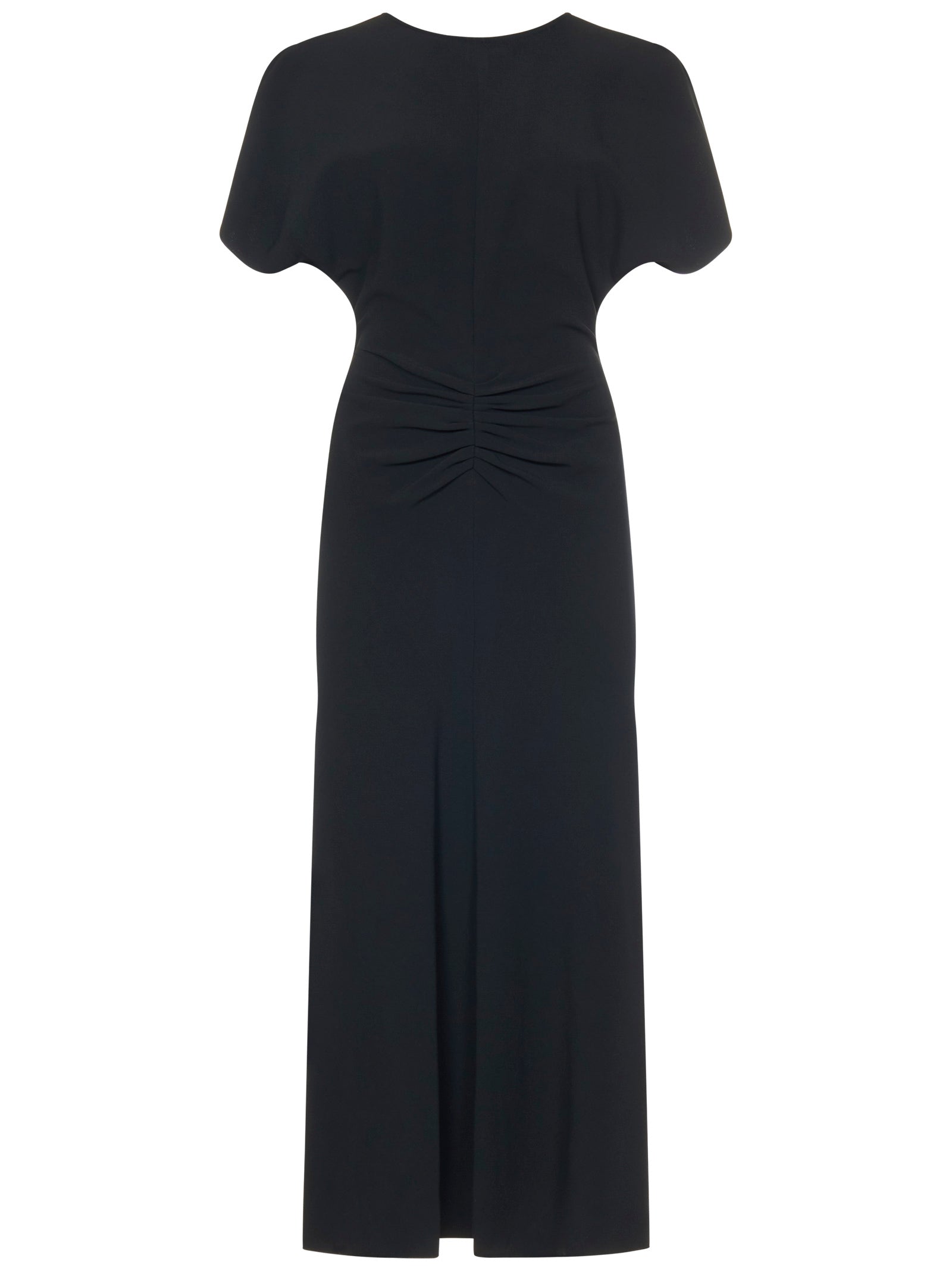 VICTORIA BECKHAM Chic Gathered Waist Midi Dress for Women - Size 6