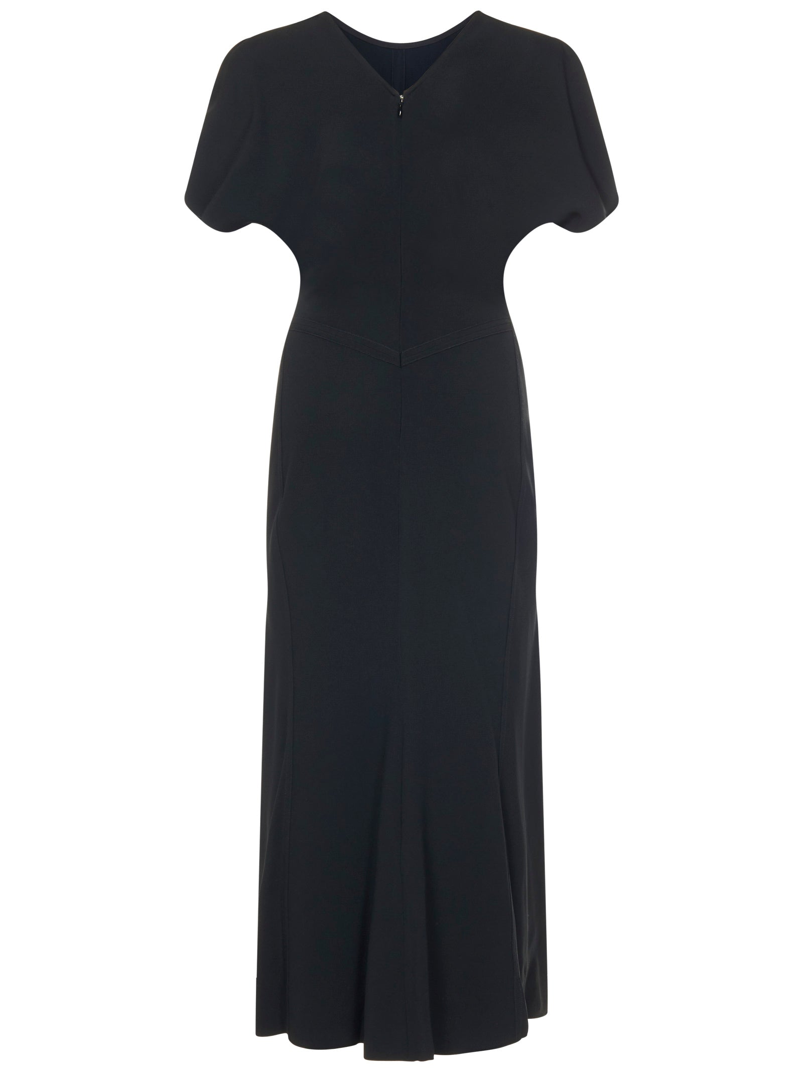VICTORIA BECKHAM Chic Gathered Waist Midi Dress for Women - Size 6