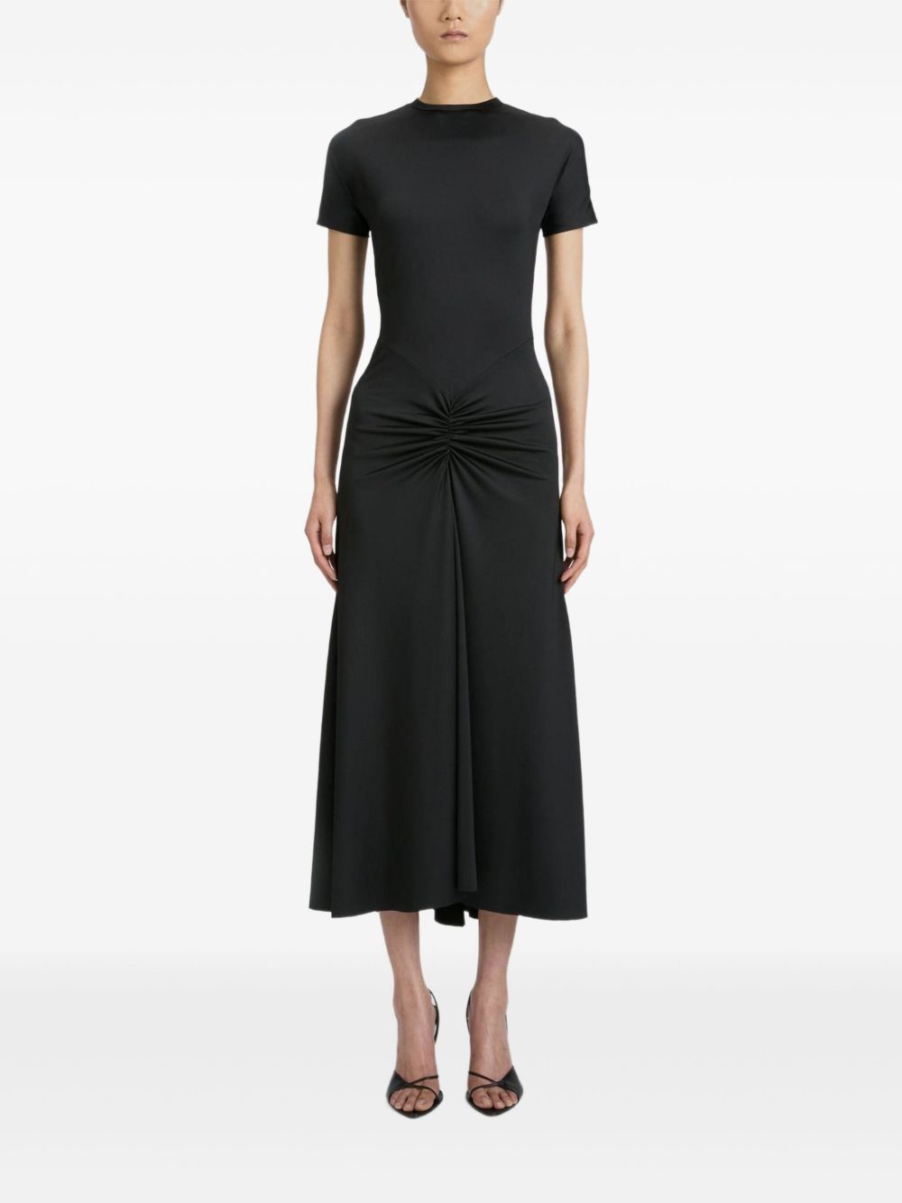 VICTORIA BECKHAM Elegant Gathered Waist Midi Dress