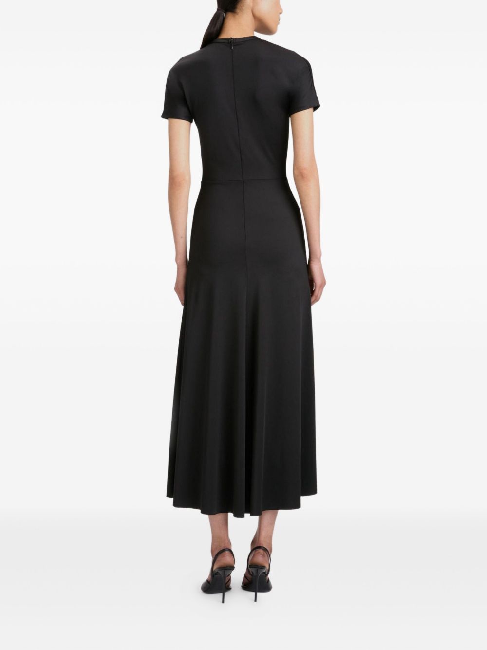 VICTORIA BECKHAM Elegant Gathered Waist Midi Dress