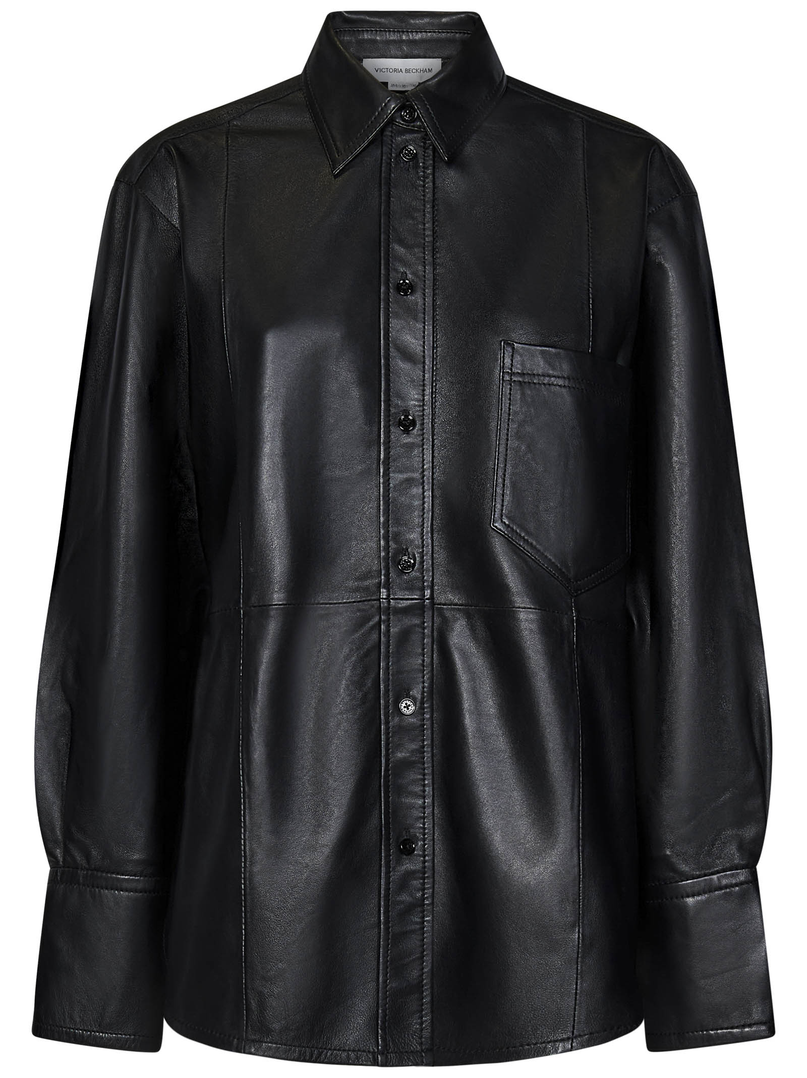 VICTORIA BECKHAM Oversized Nappa Leather Shirt