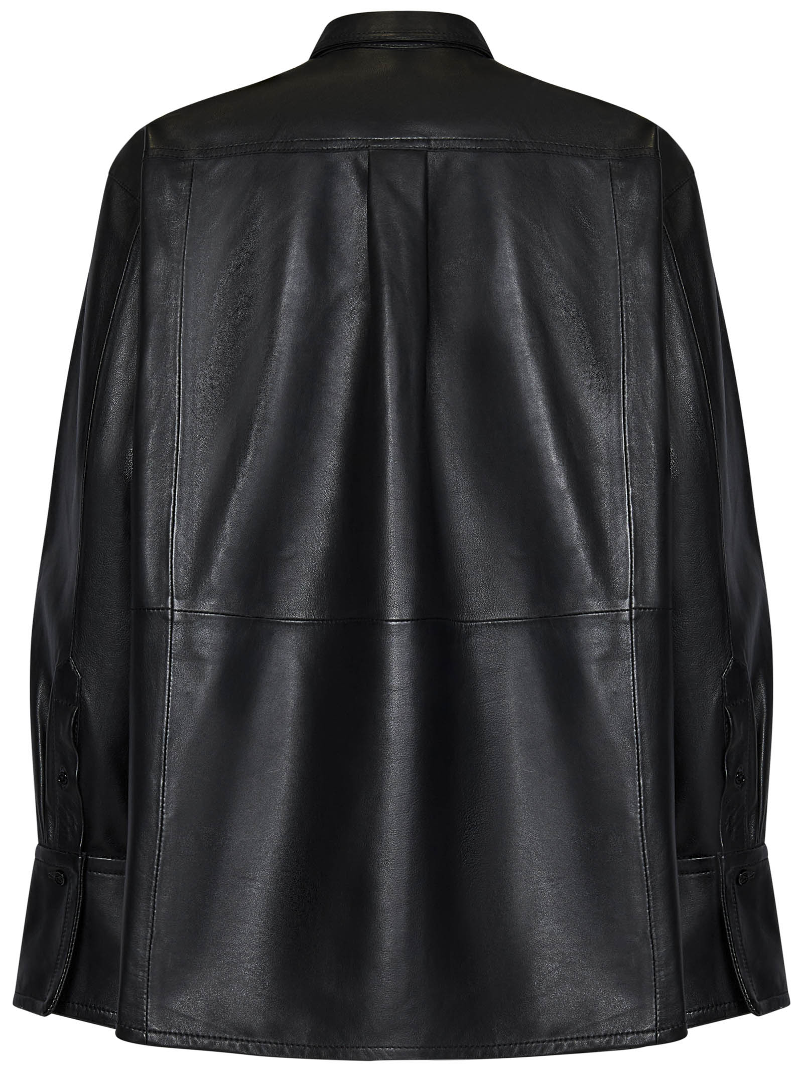 VICTORIA BECKHAM Oversized Nappa Leather Shirt
