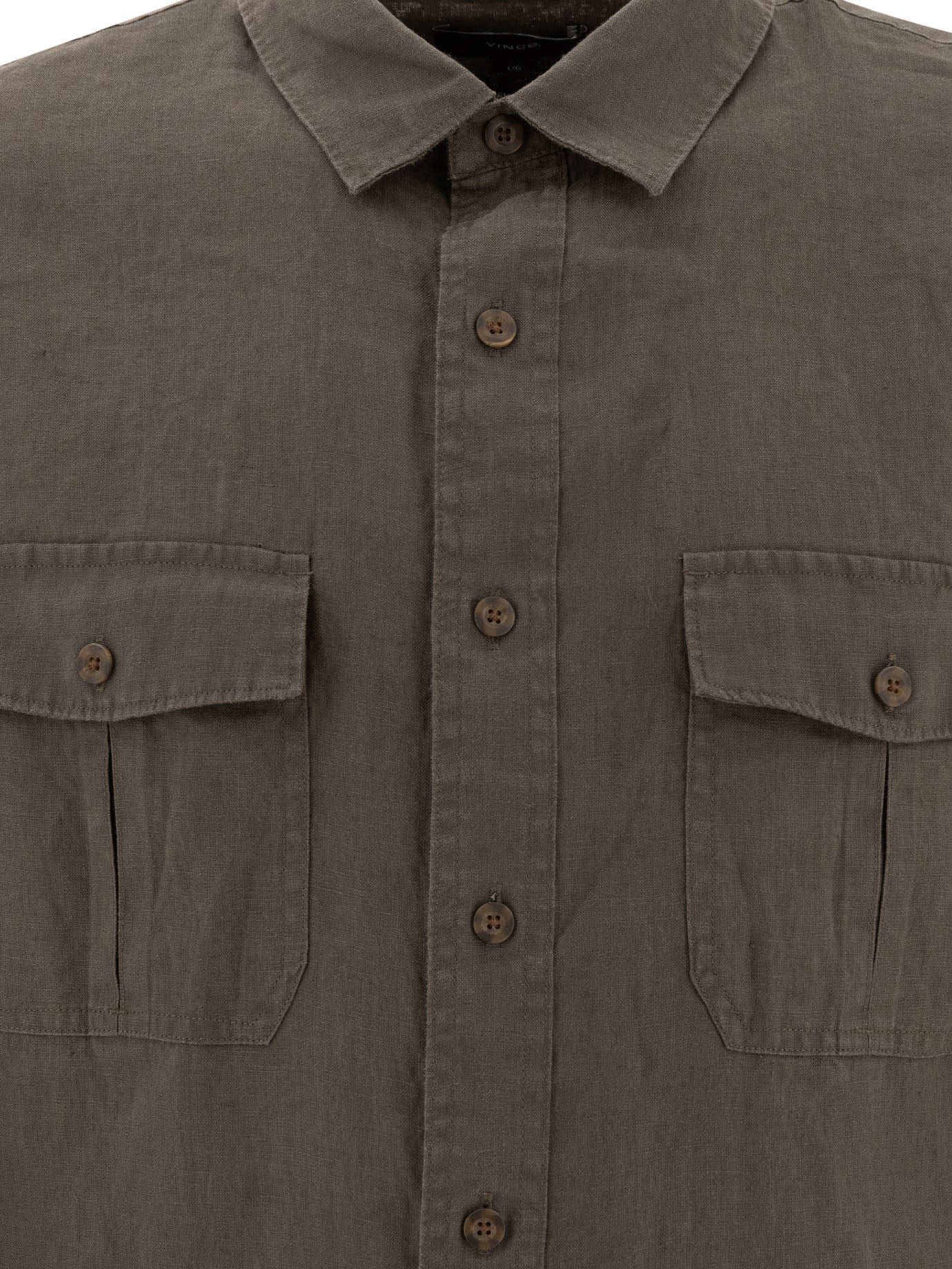 VINCE Linen Utility Shirt