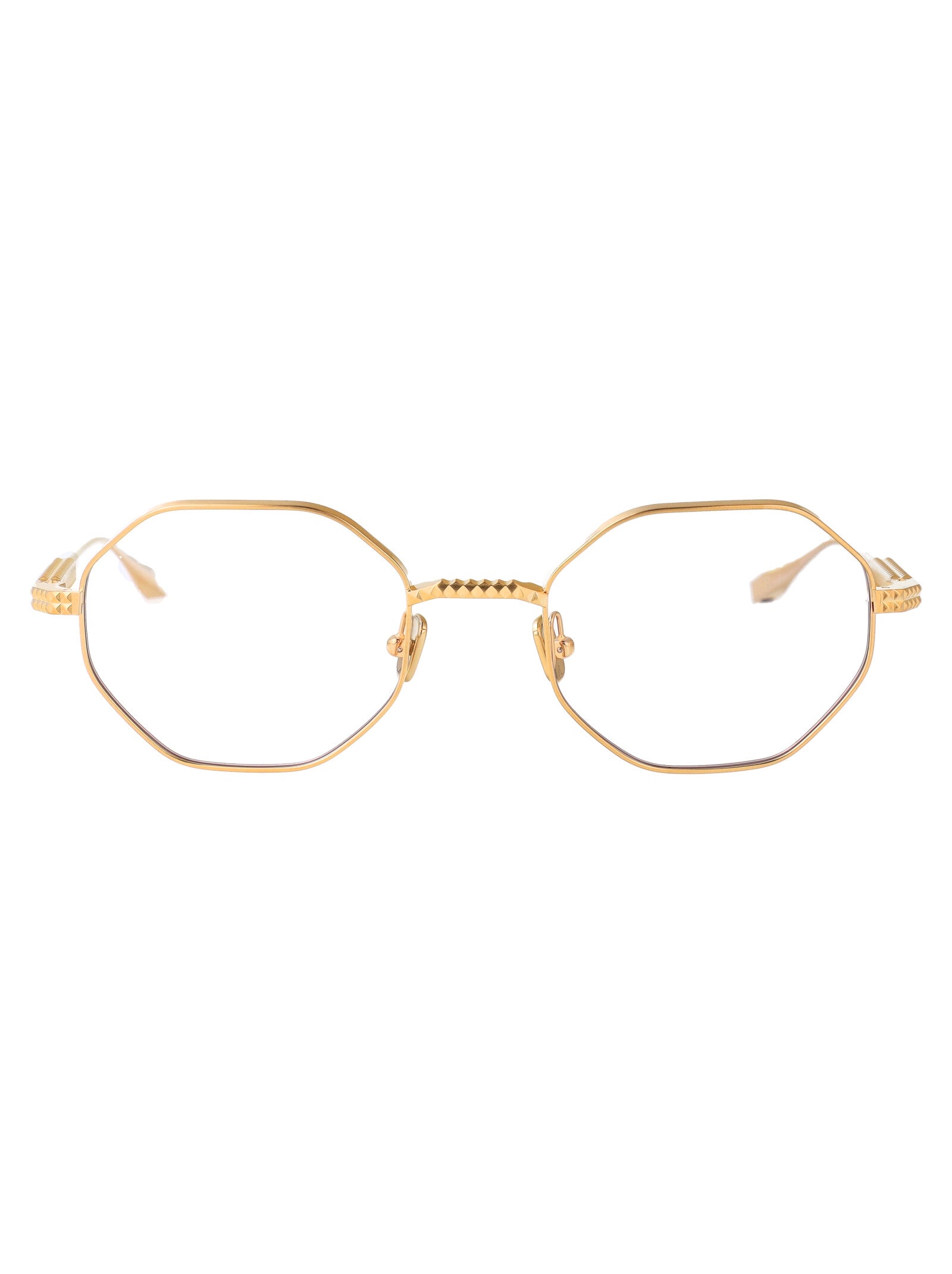 VALENTINO GARAVANI Women's Titanium V-Stud Optical Glasses