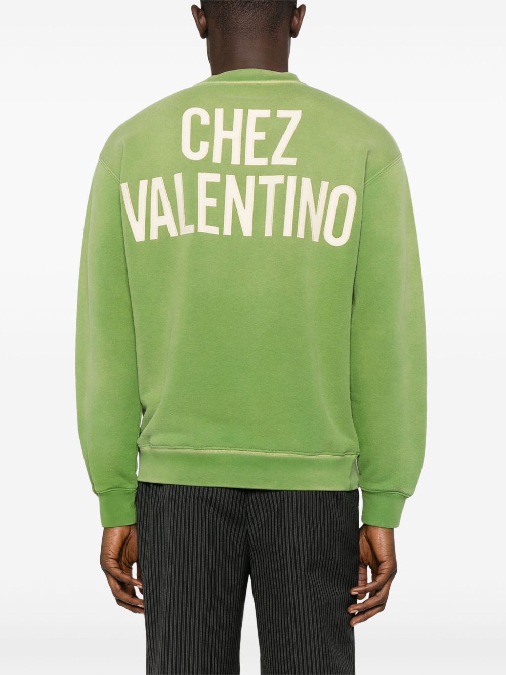 VALENTINO Cotton Sweatshirt with Logo Print for Men - FW25