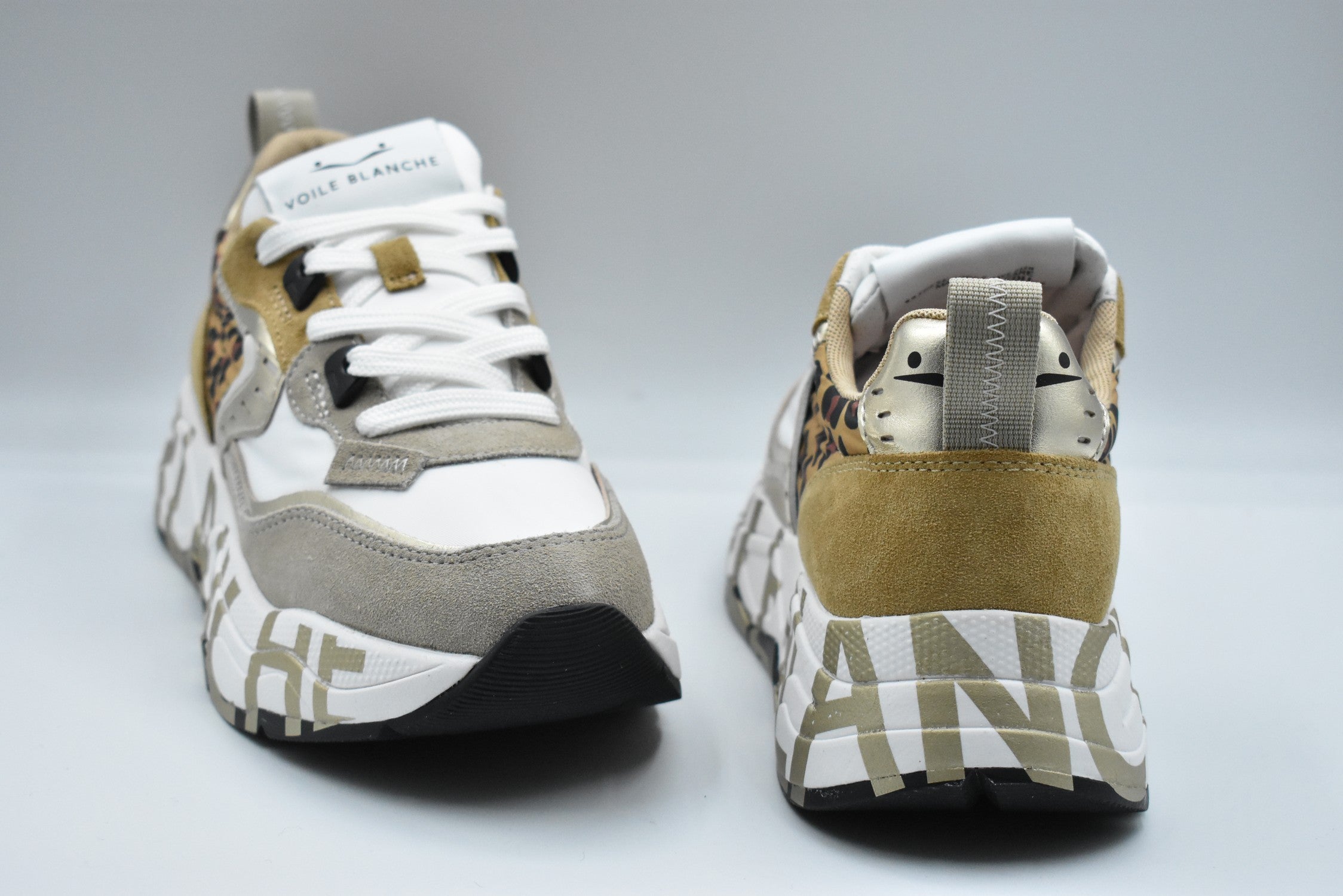 VOILE BLANCHE Sail Blanche Laced Leo-Print Shoes