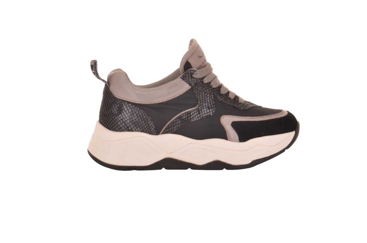 VOILE BLANCHE Chic Two-Tone Suede and Nylon Sneaker