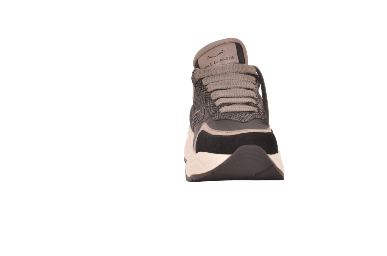 VOILE BLANCHE Chic Two-Tone Suede and Nylon Sneaker