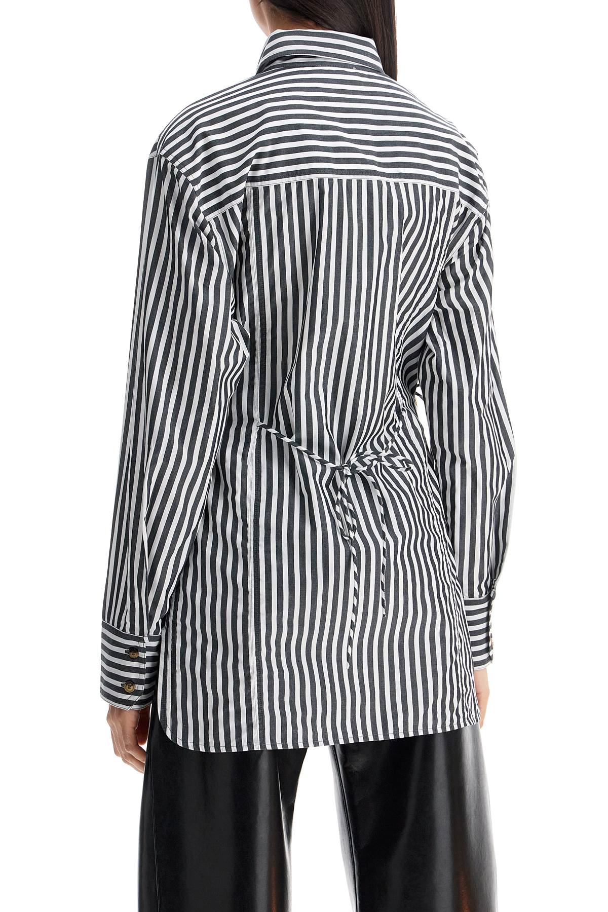 GANNI Stripe Mini Cotton Shirt for Women