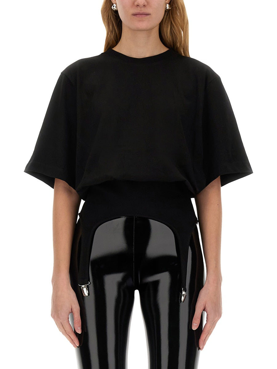 FIORUCCI Women's Regular Fit T-Shirt with Suspenders - Size S