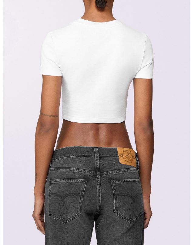 FIORUCCI Angel Motif Cropped Mini Tee for Women