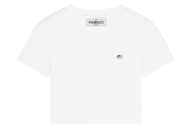 FIORUCCI Angel Motif Cropped Mini Tee for Women