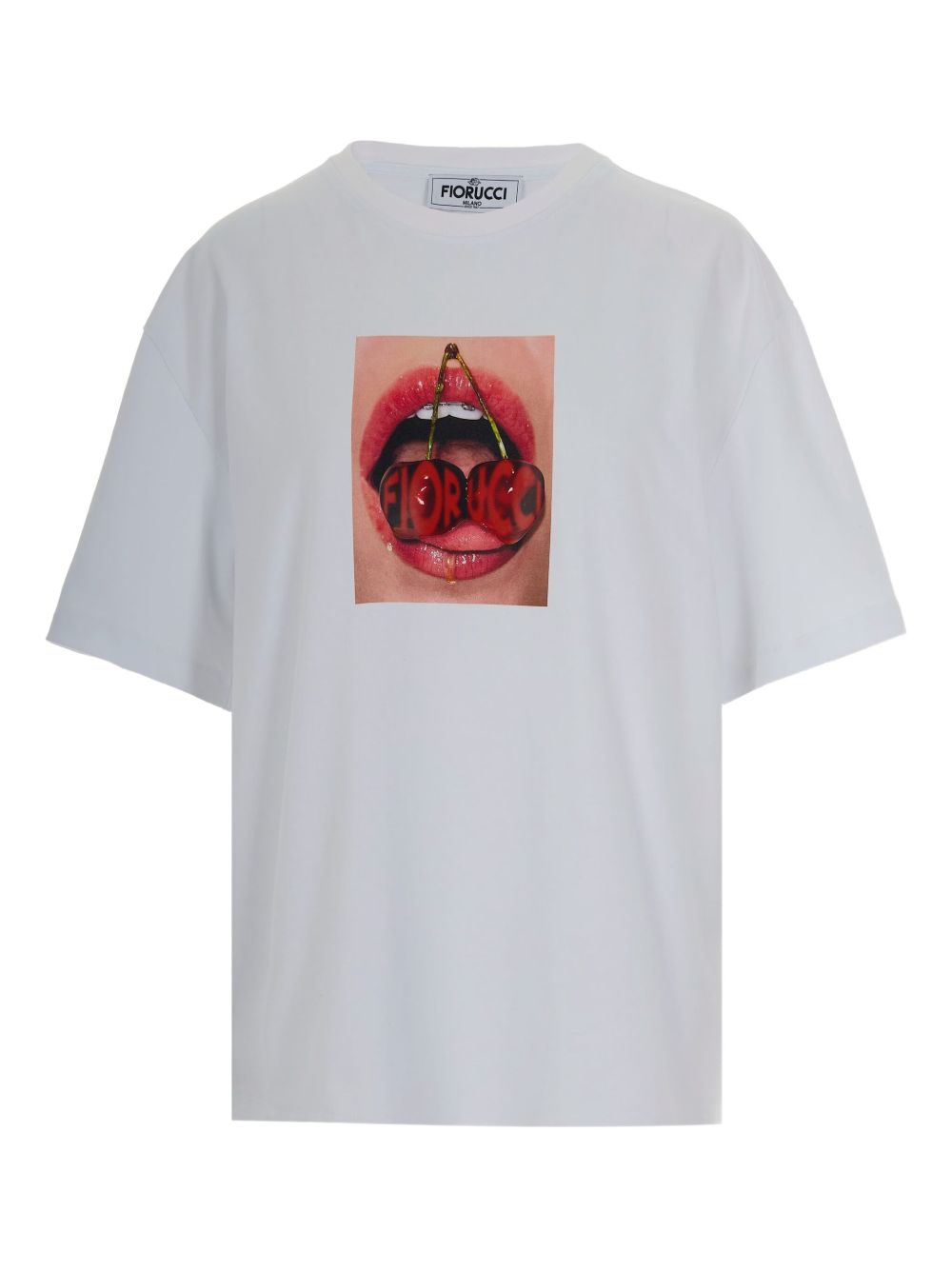 FIORUCCI Short Sleeve Logo Tee with Lips Motif