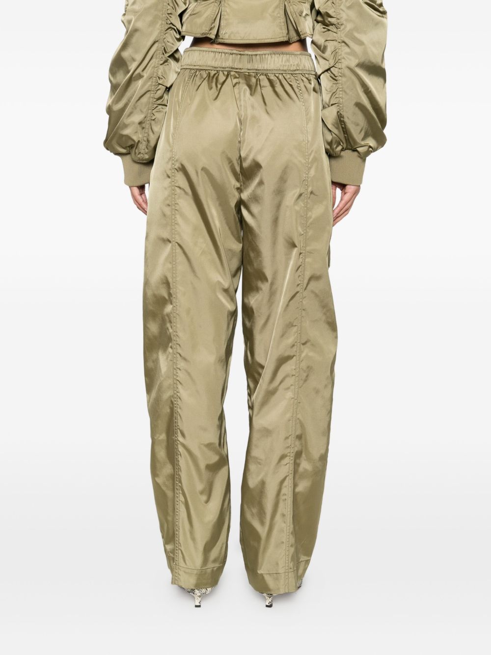 GANNI Oversized Nylon Trousers for Women