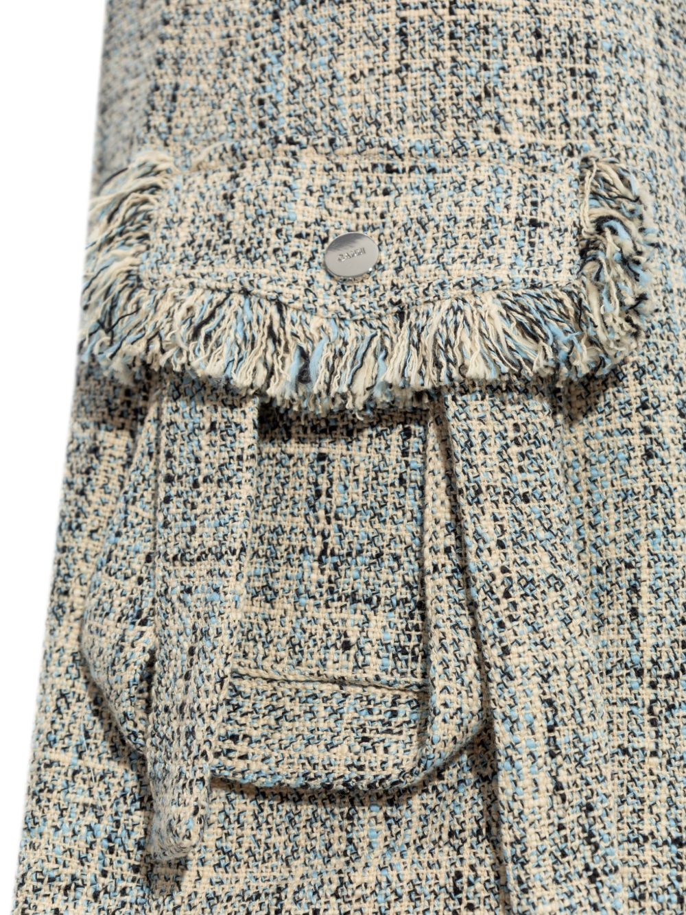 GANNI Chic Tweed Midi Skirt