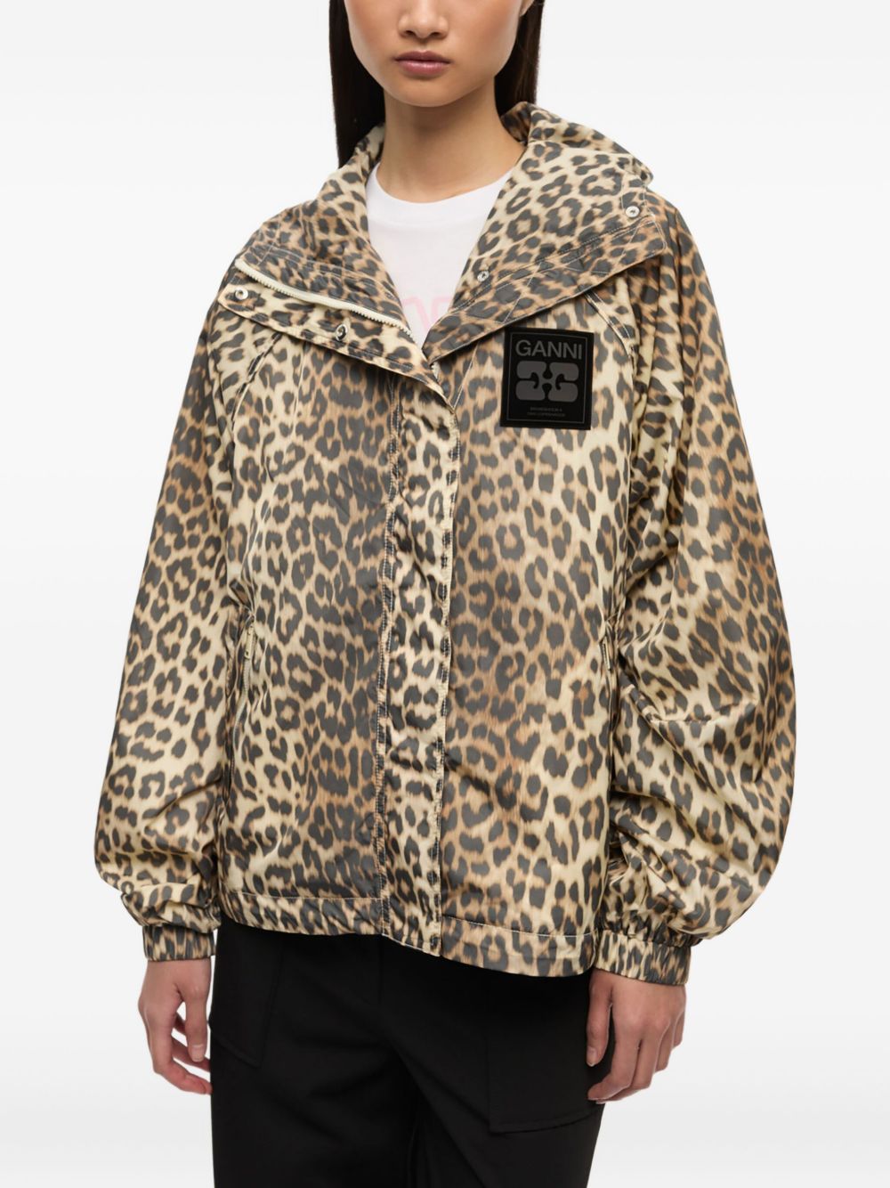 GANNI Animal Print Jacket for Women - FW25 Collection