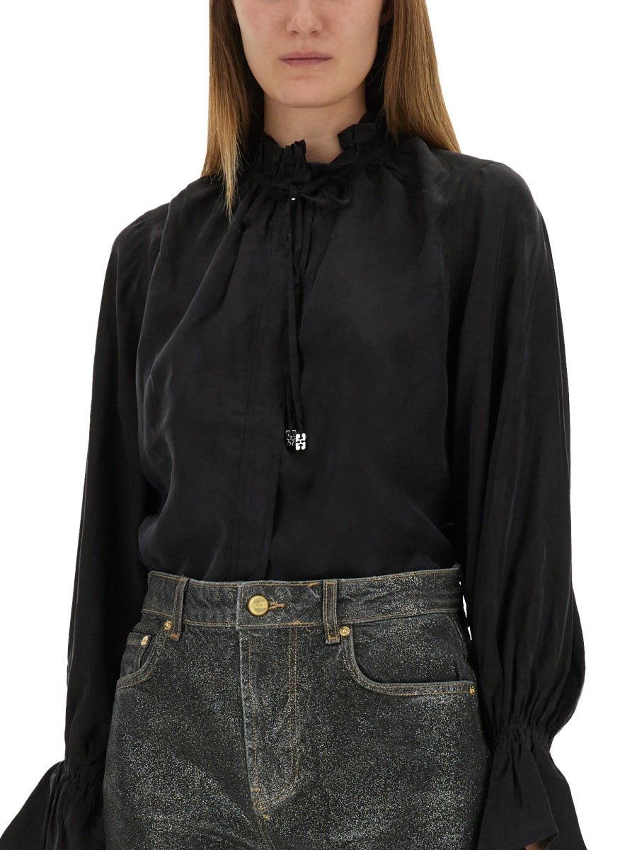 GANNI Chic Cupro Viscose Shirt - Perfect for FW25