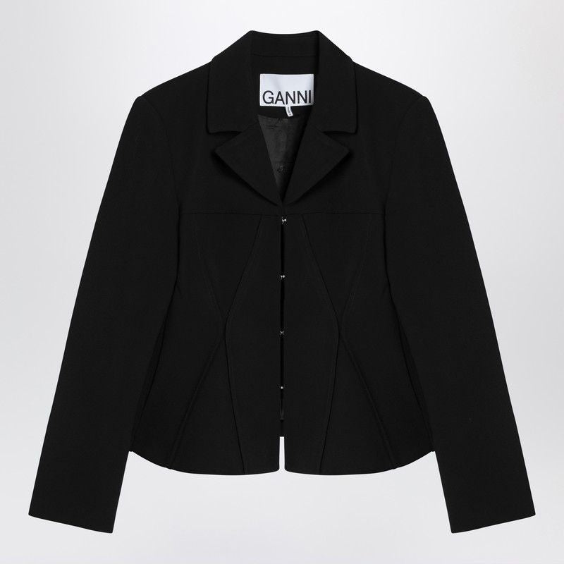 GANNI Fitted Single-Breasted Jacket