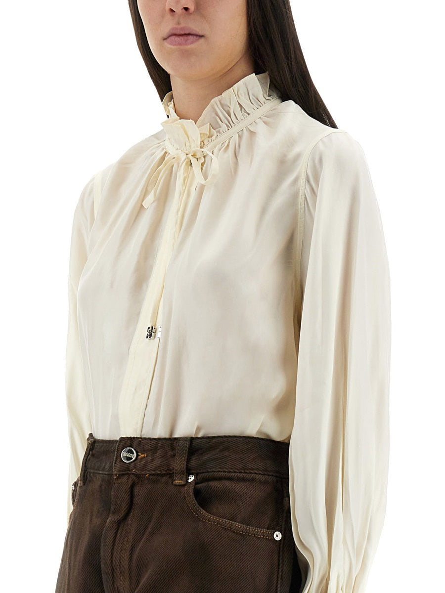 GANNI Women’s Bow Detail Shirt - FW25