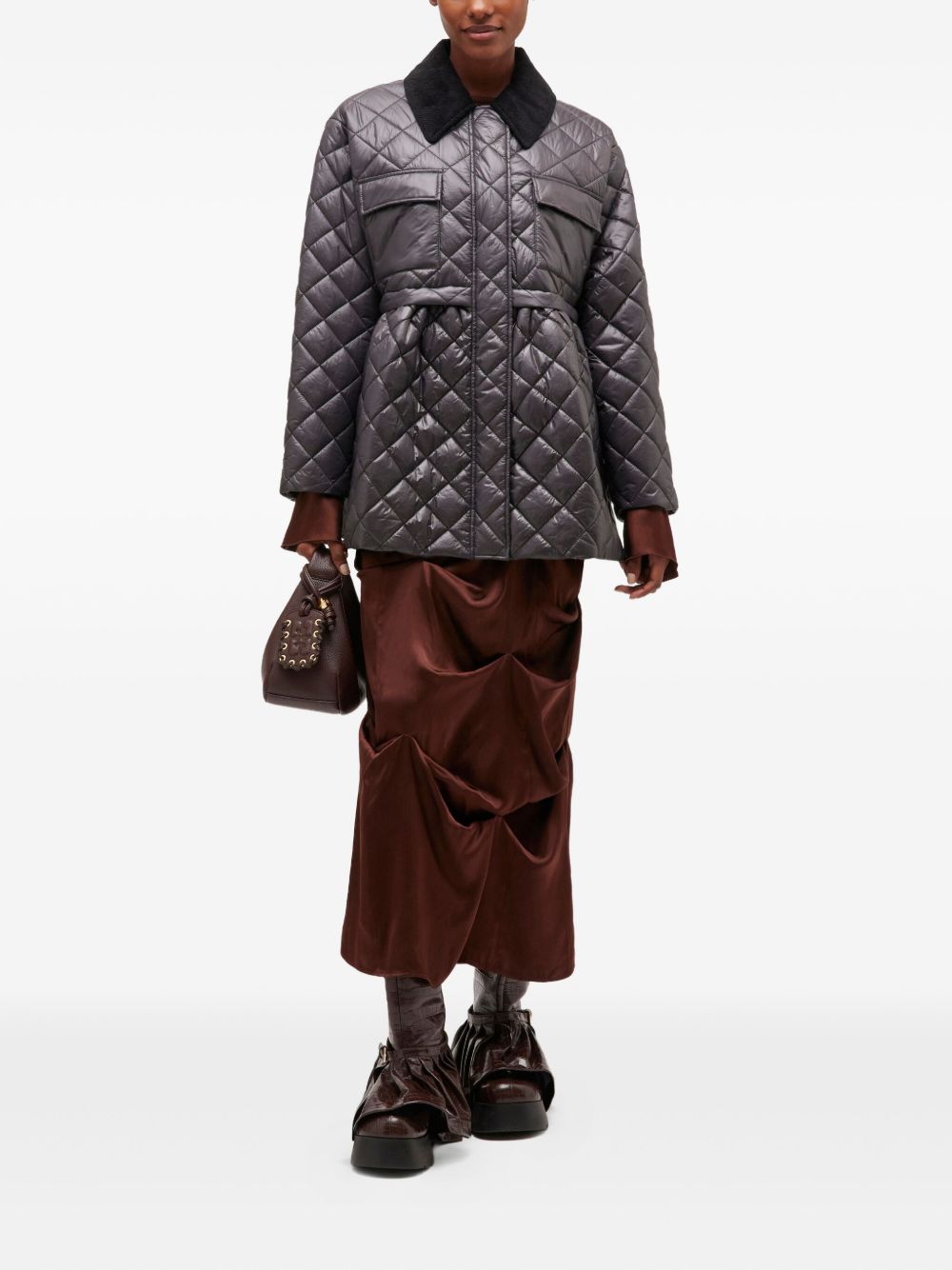 GANNI Recycled Nylon Quilted Jacket