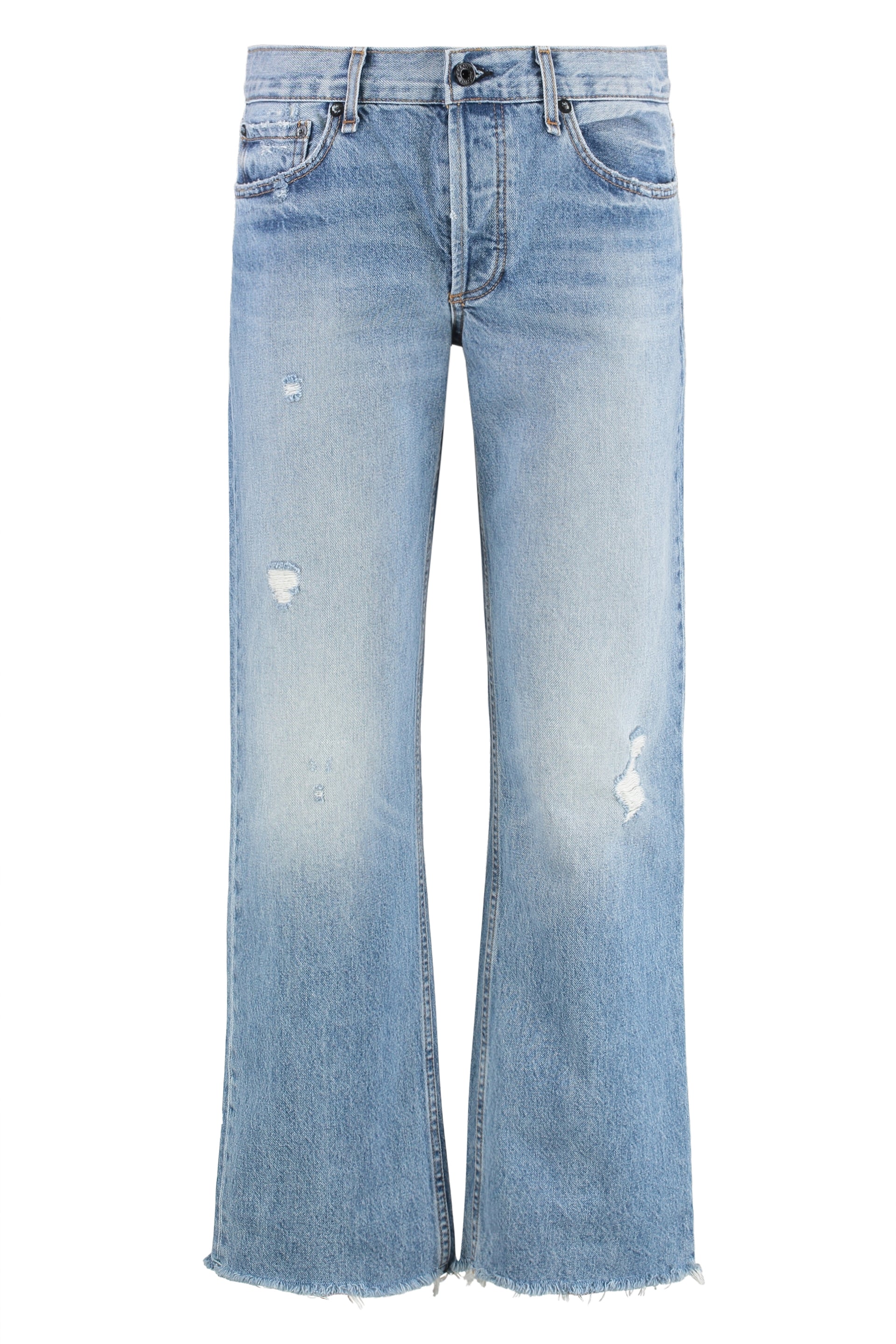 ASKK NY Straight Leg Distressed Jeans for Women