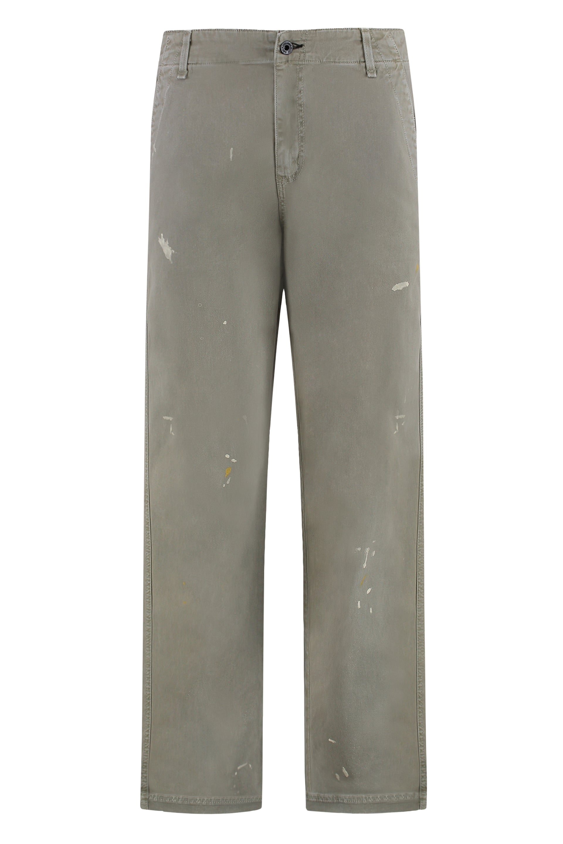 ASKK NY Straight-Leg Trousers with Paint Splatter Effect