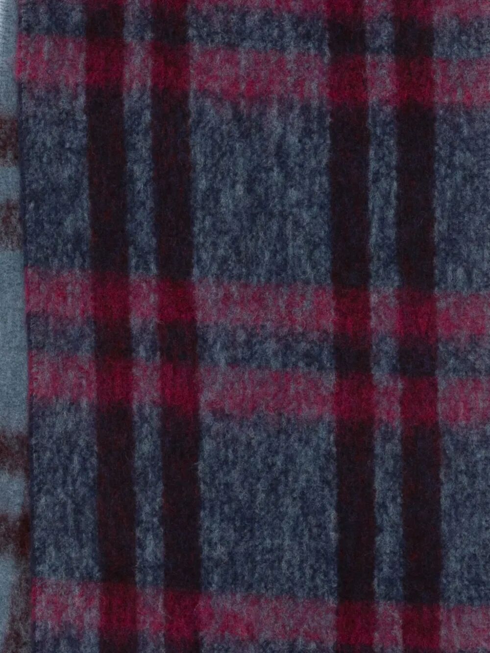PAUL SMITH Fringed Wool Scarf with Check Pattern