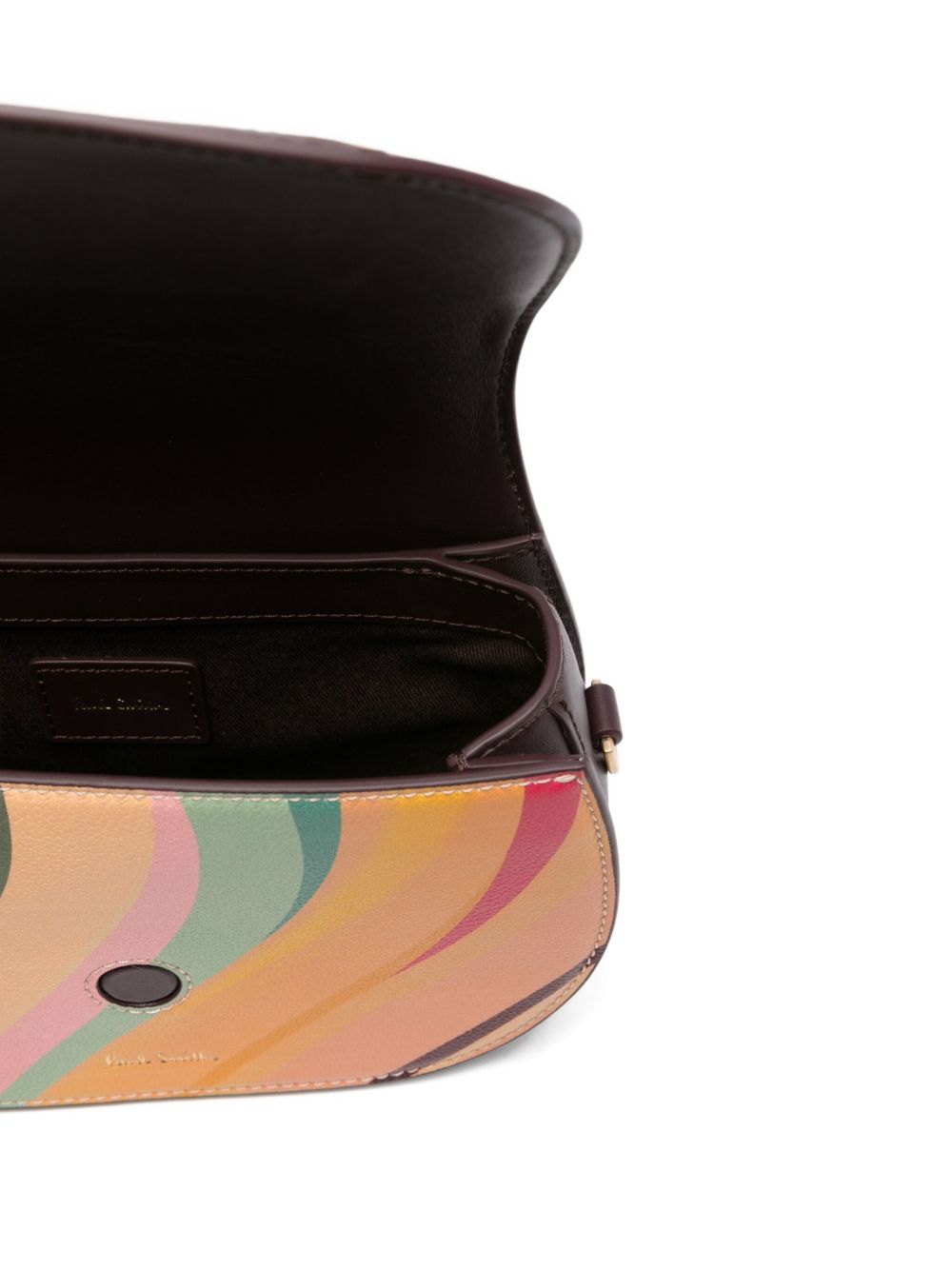 PAUL SMITH Curved Swirl Leather Crossbody Handbag