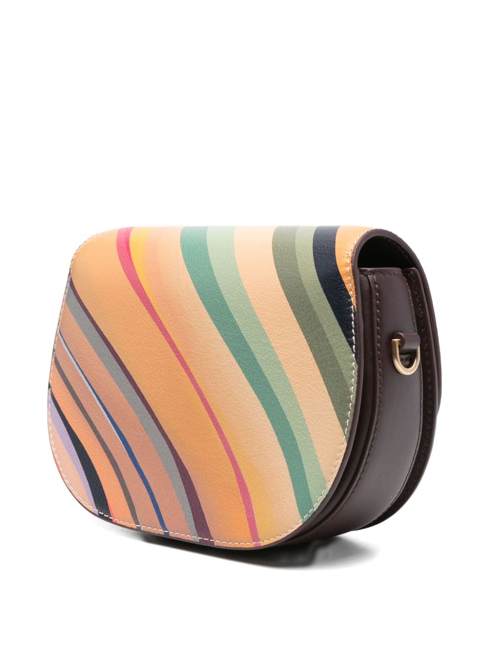 PAUL SMITH Curved Swirl Leather Crossbody Handbag