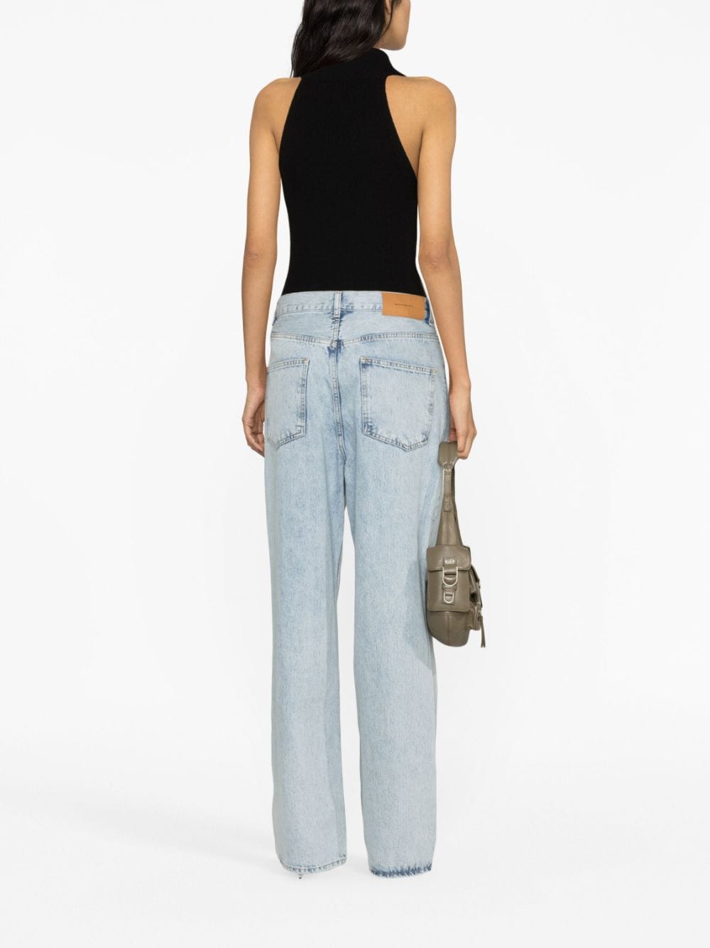 WARDROBE.NYC Low Rise Denim Jeans