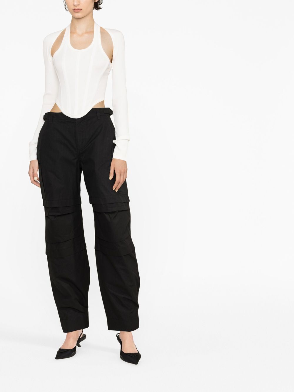 WARDROBE.NYC Cotton Cargo Trousers for Women