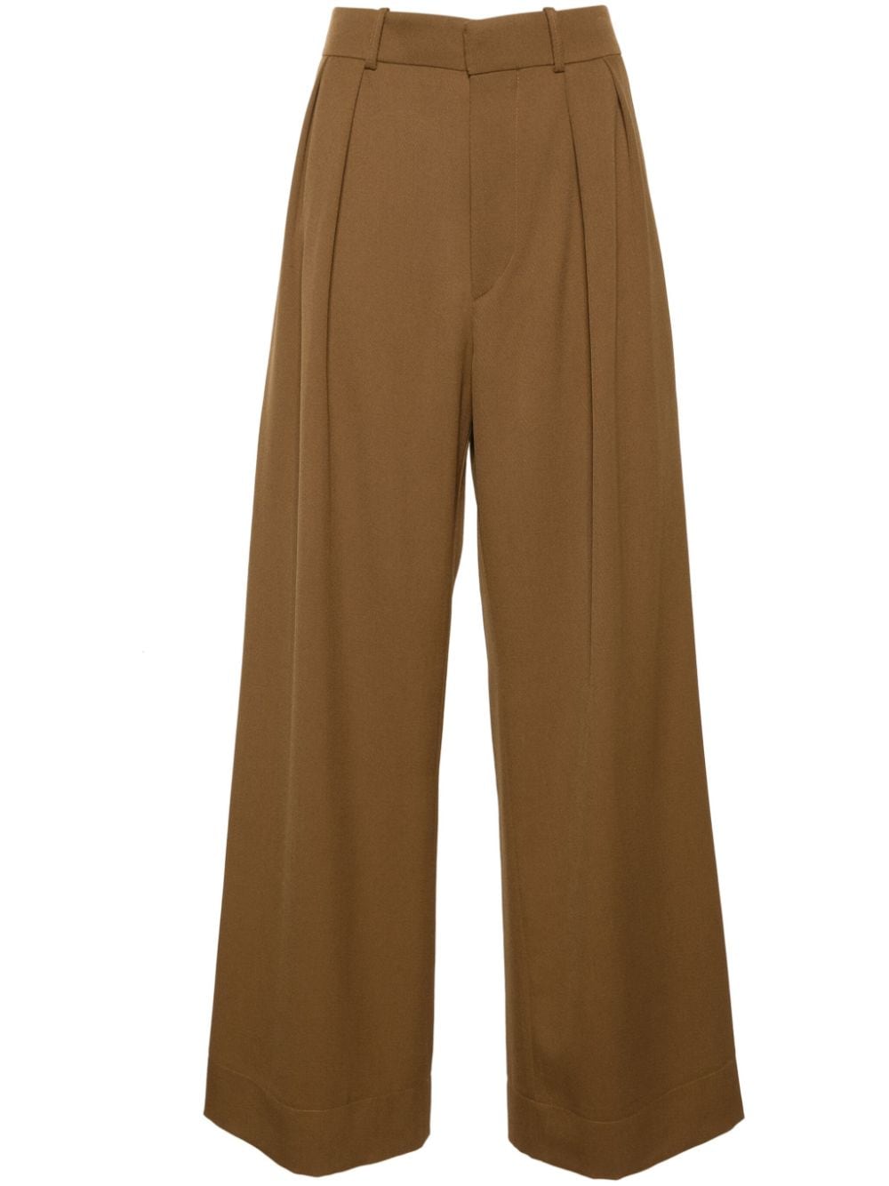 WARDROBE.NYC Low-Rise Wool Trousers for Women